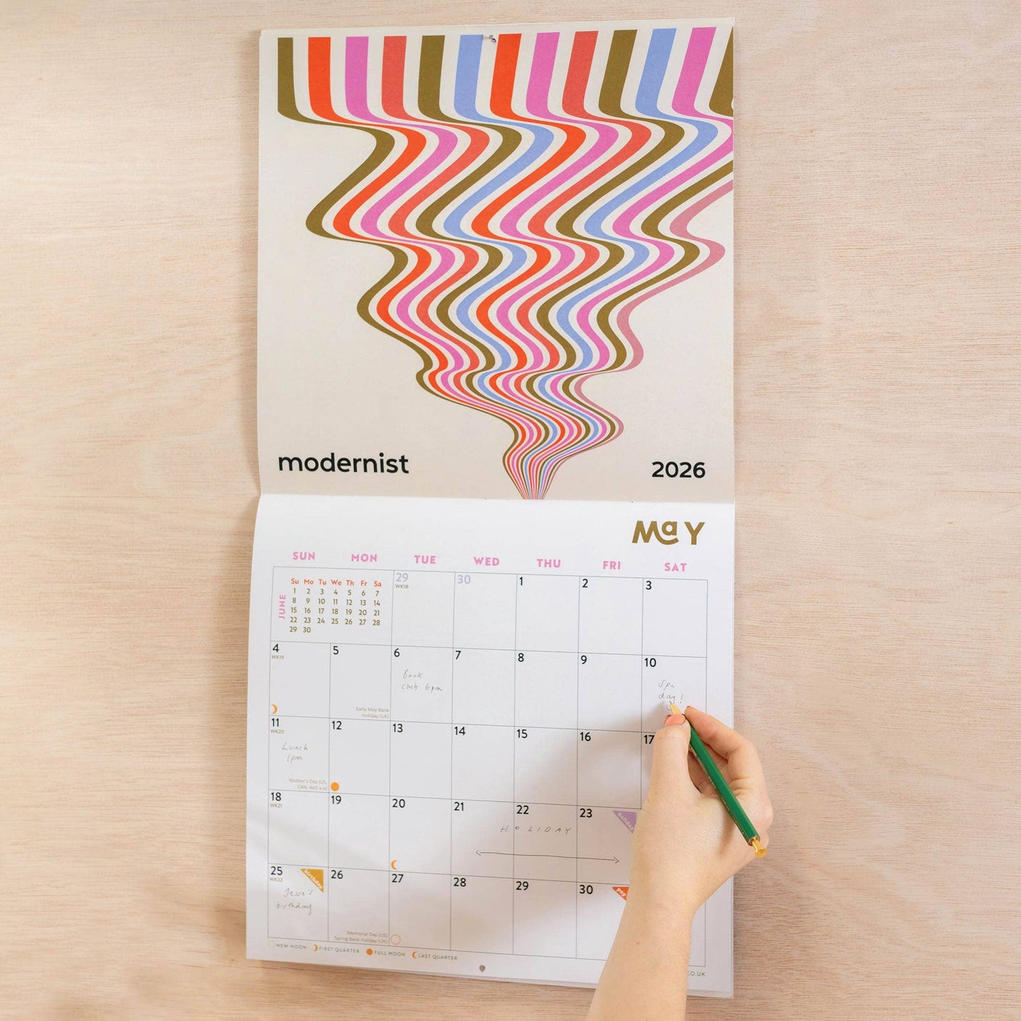 Good Tuesday (Once Upon a Tuesday) - 2026 Wall Calendar | Modernist Abstract Art | Sunday Start
