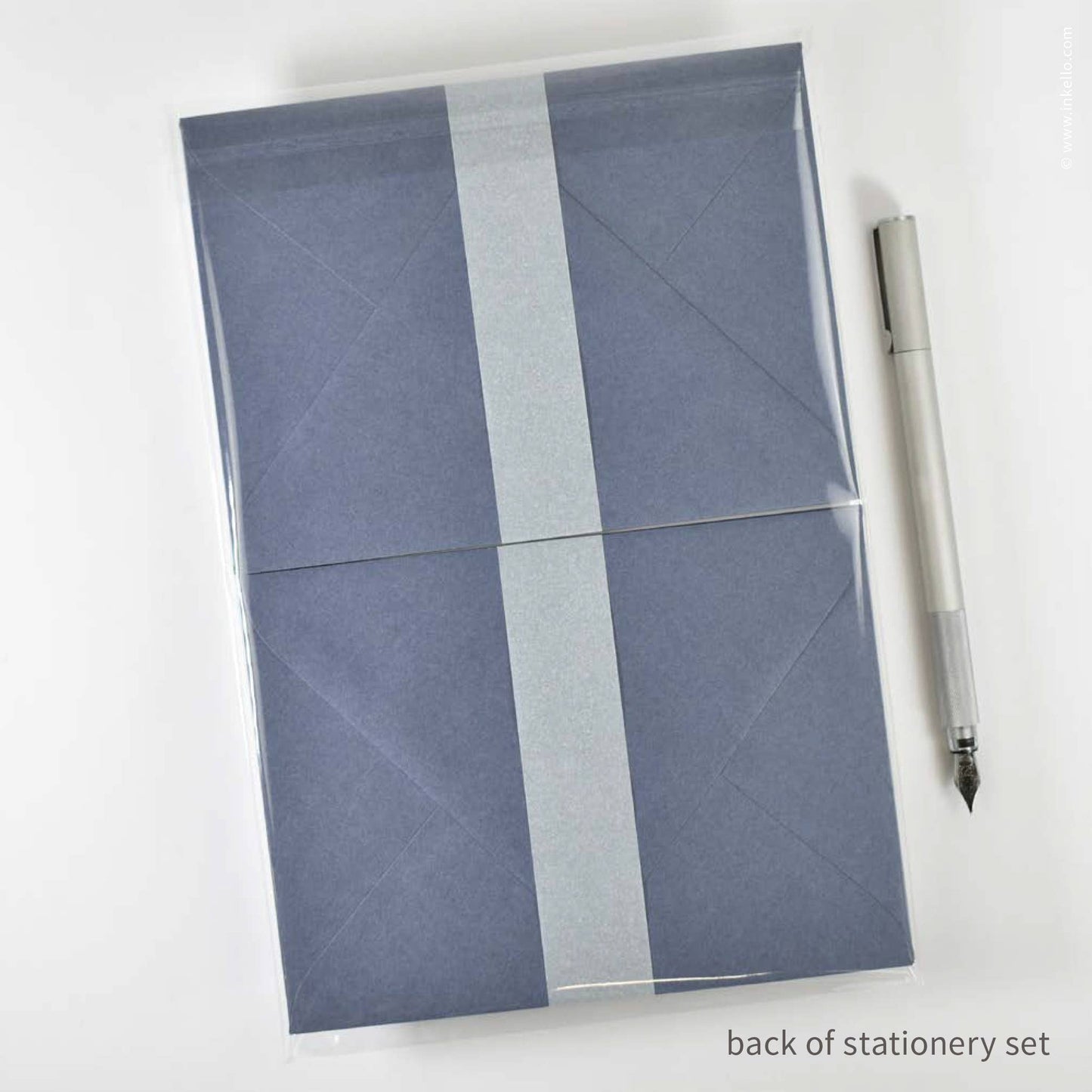 Inkello Letterpress - Stationery Set with Little Periwinkle Flower (#472)