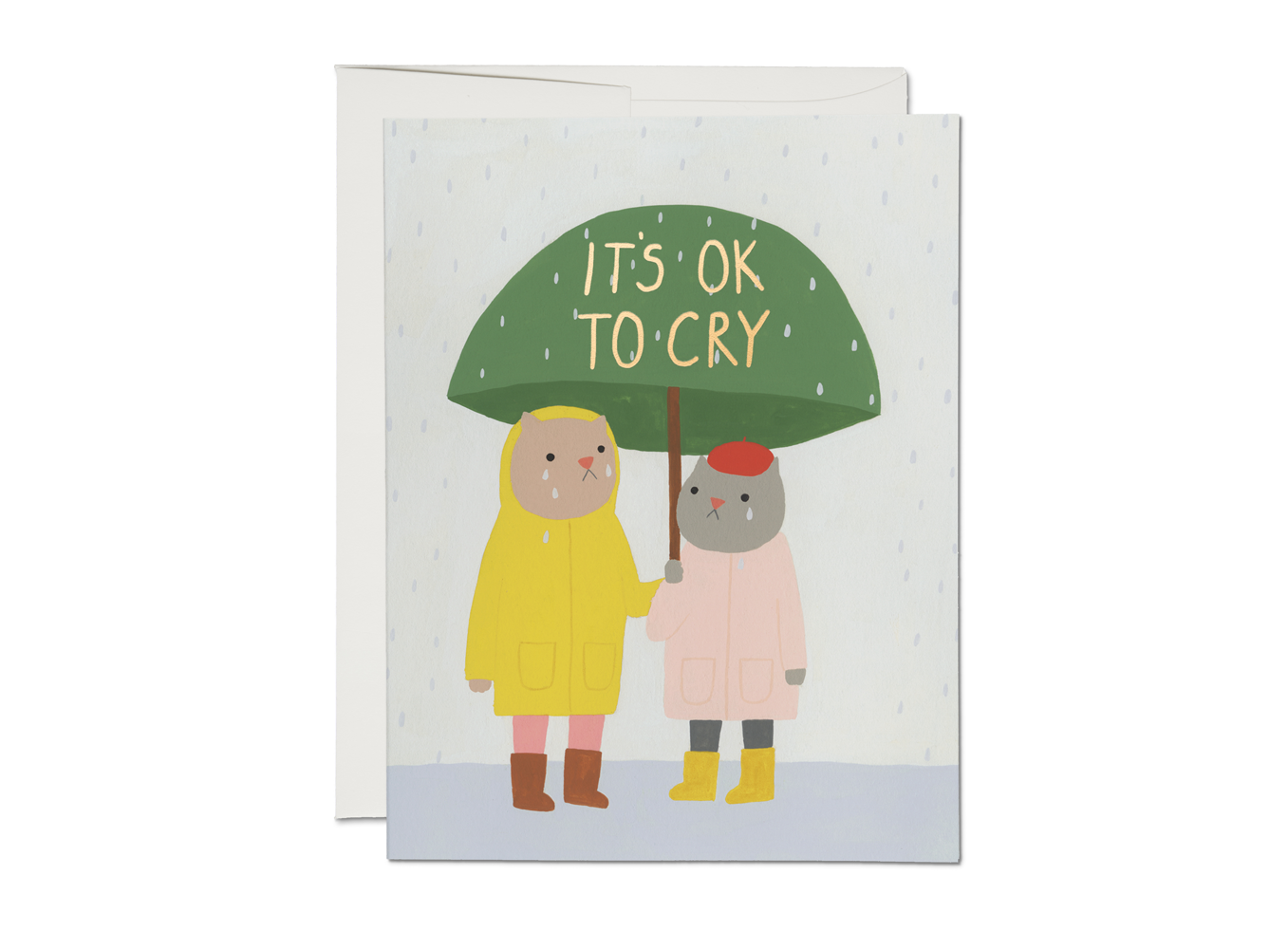 Red Cap Cards - It's OK to Cry sympathy greeting card