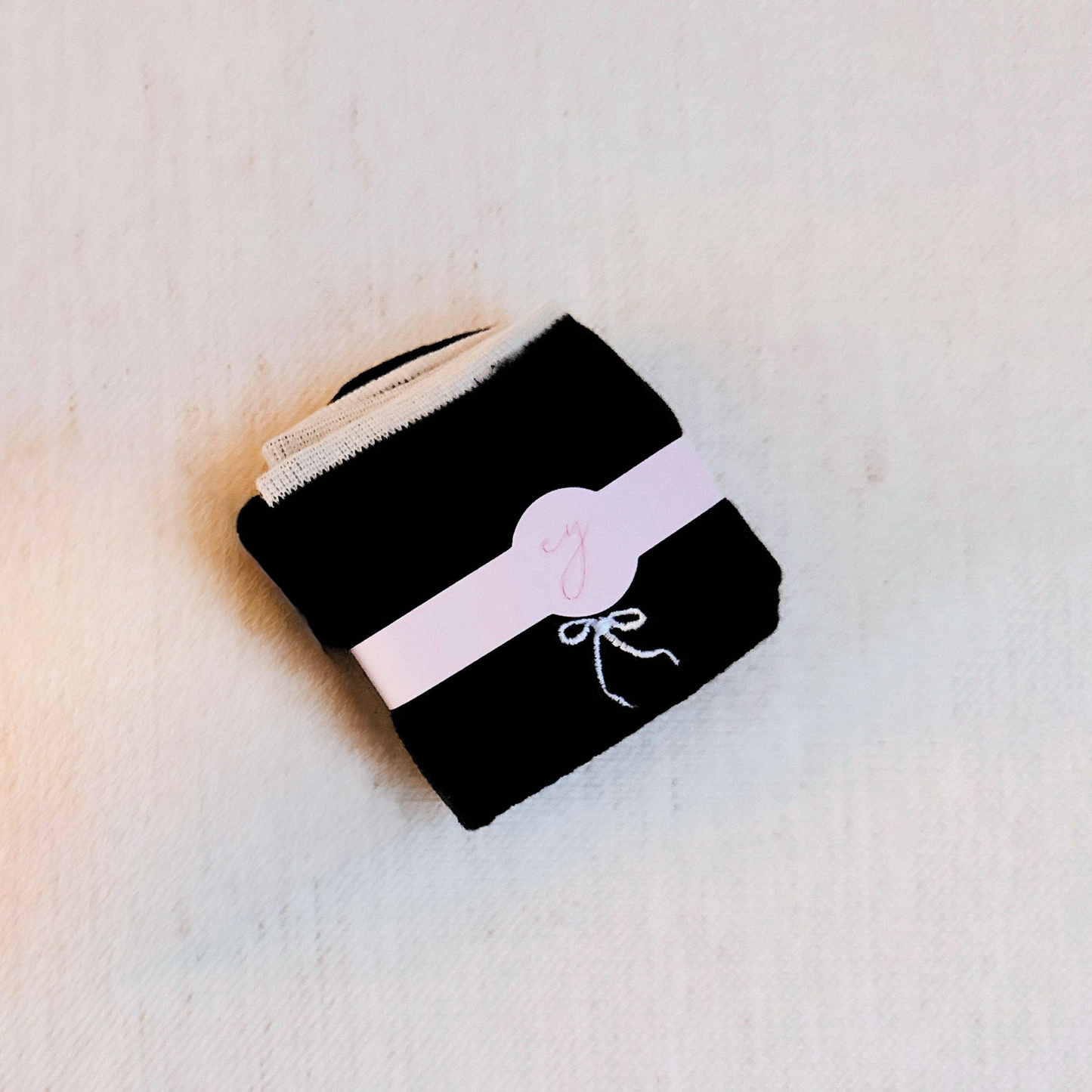 Ellison+Young Black Bow Socks