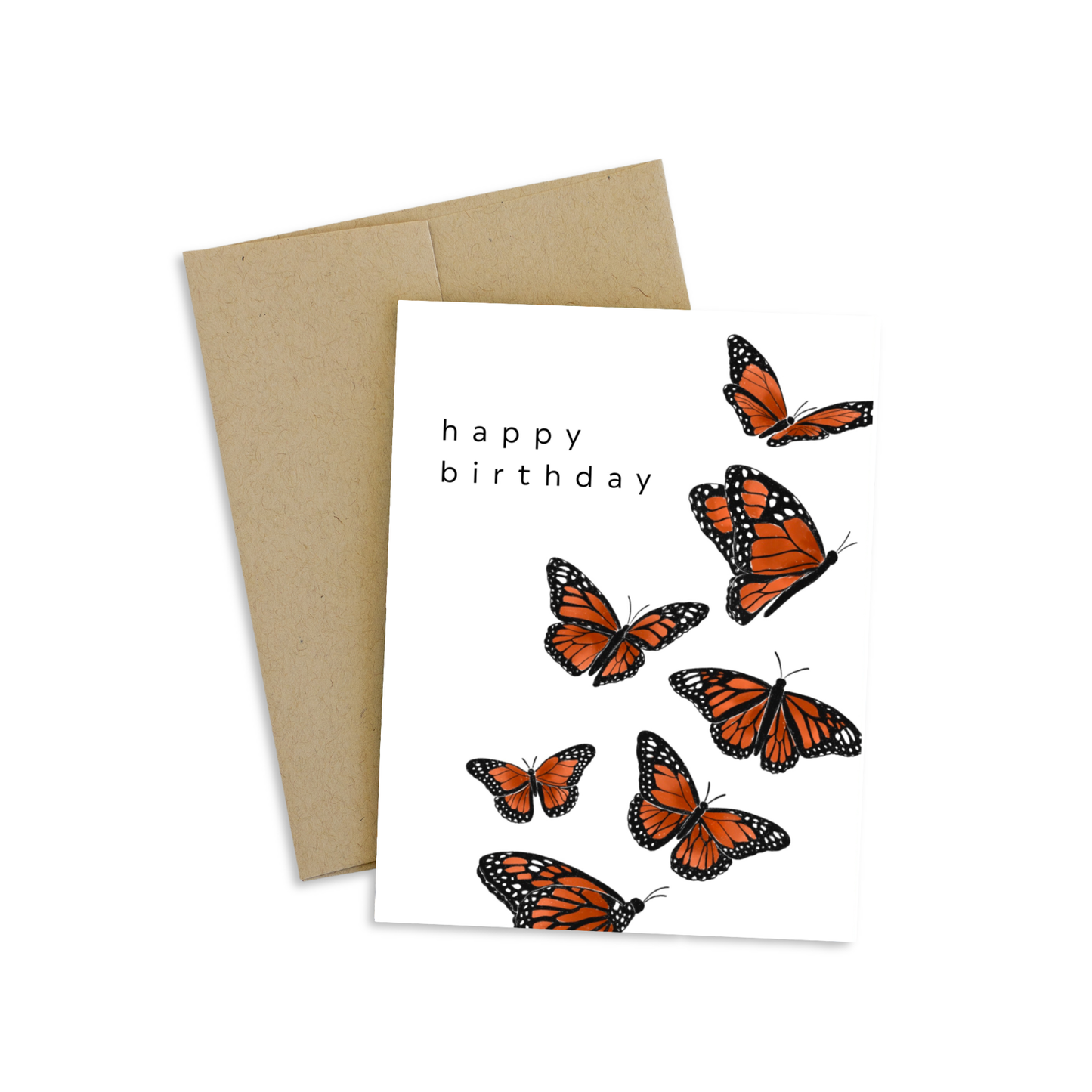 Elyse Breanne Design - Flying Butterflies Happy Birthday Greeting Card