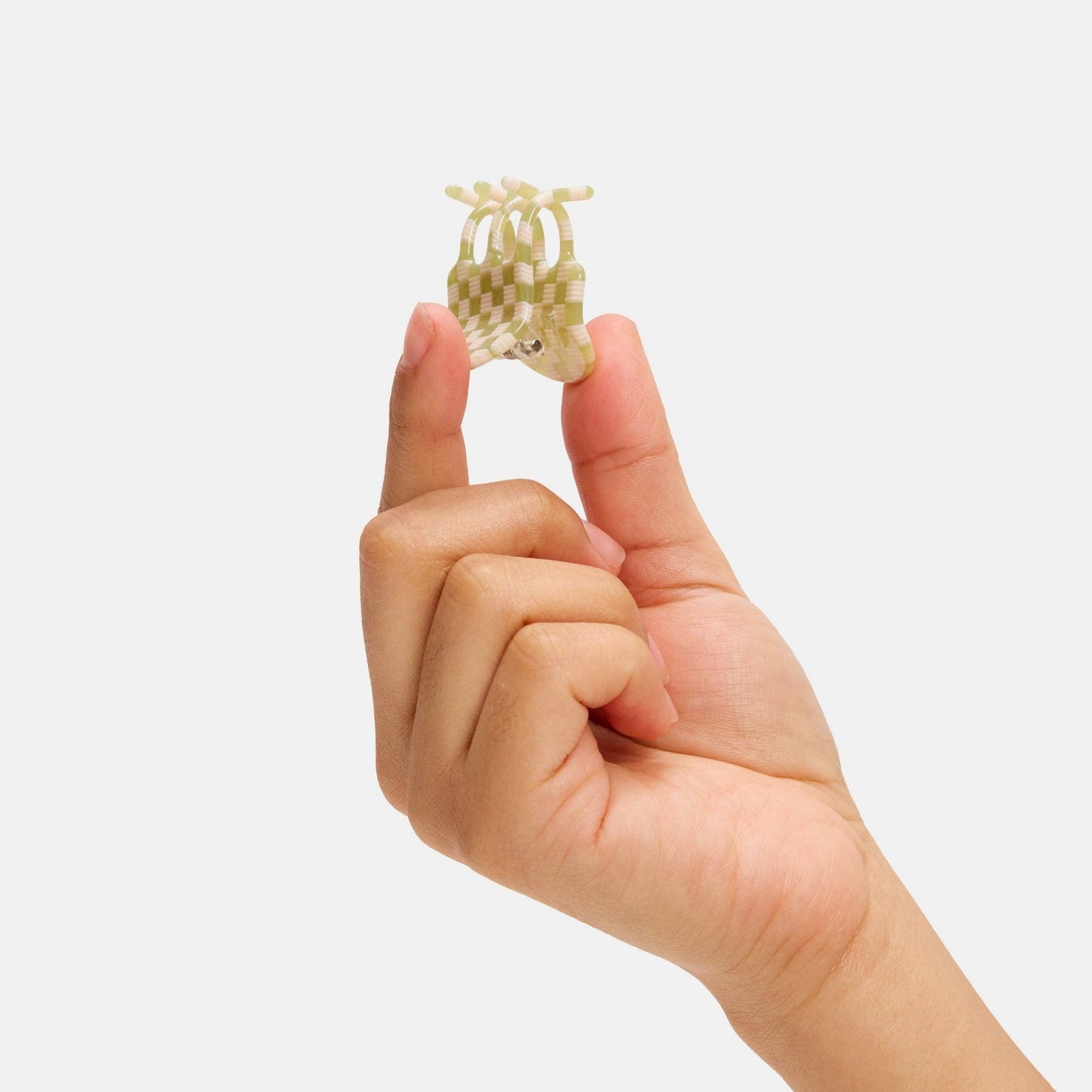 CHUNKS - Mini Claw in Olive Check