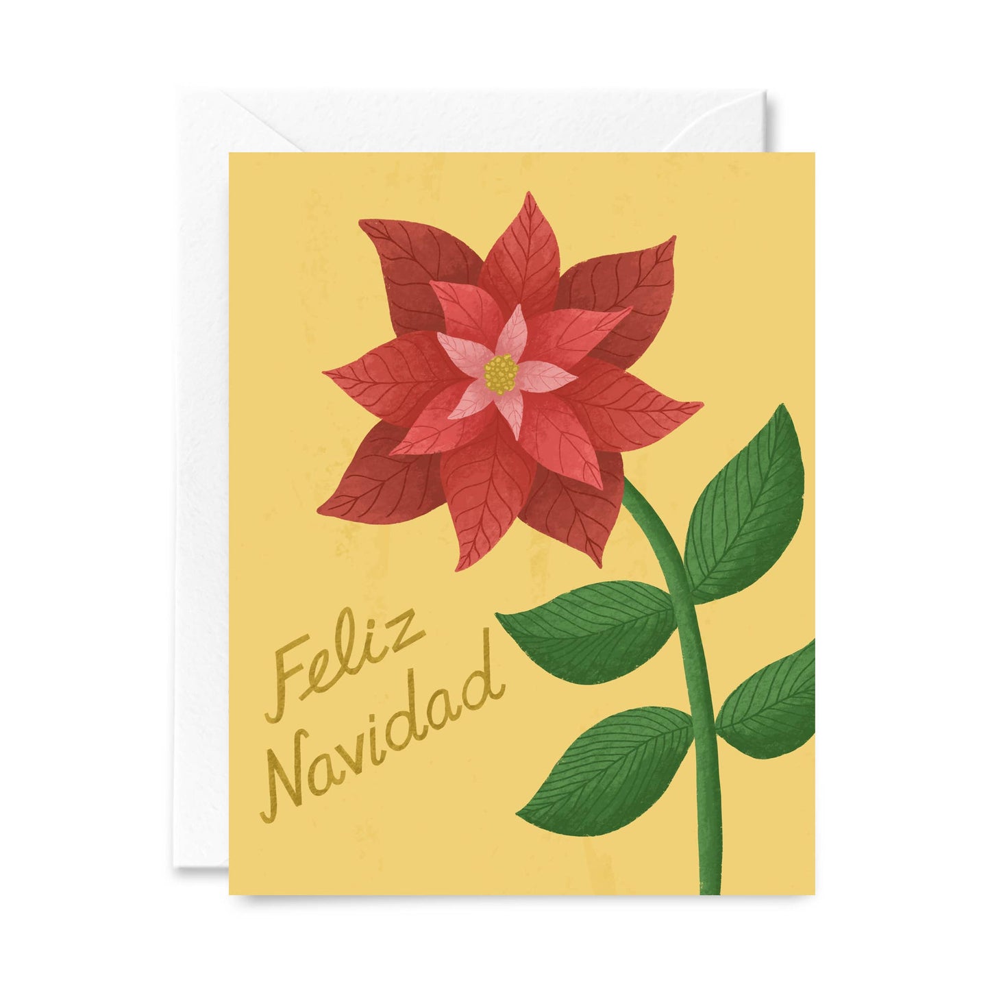 Courtney Beyer Design - Feliz Navidad Poinsettia Card | Boxed Set of 8