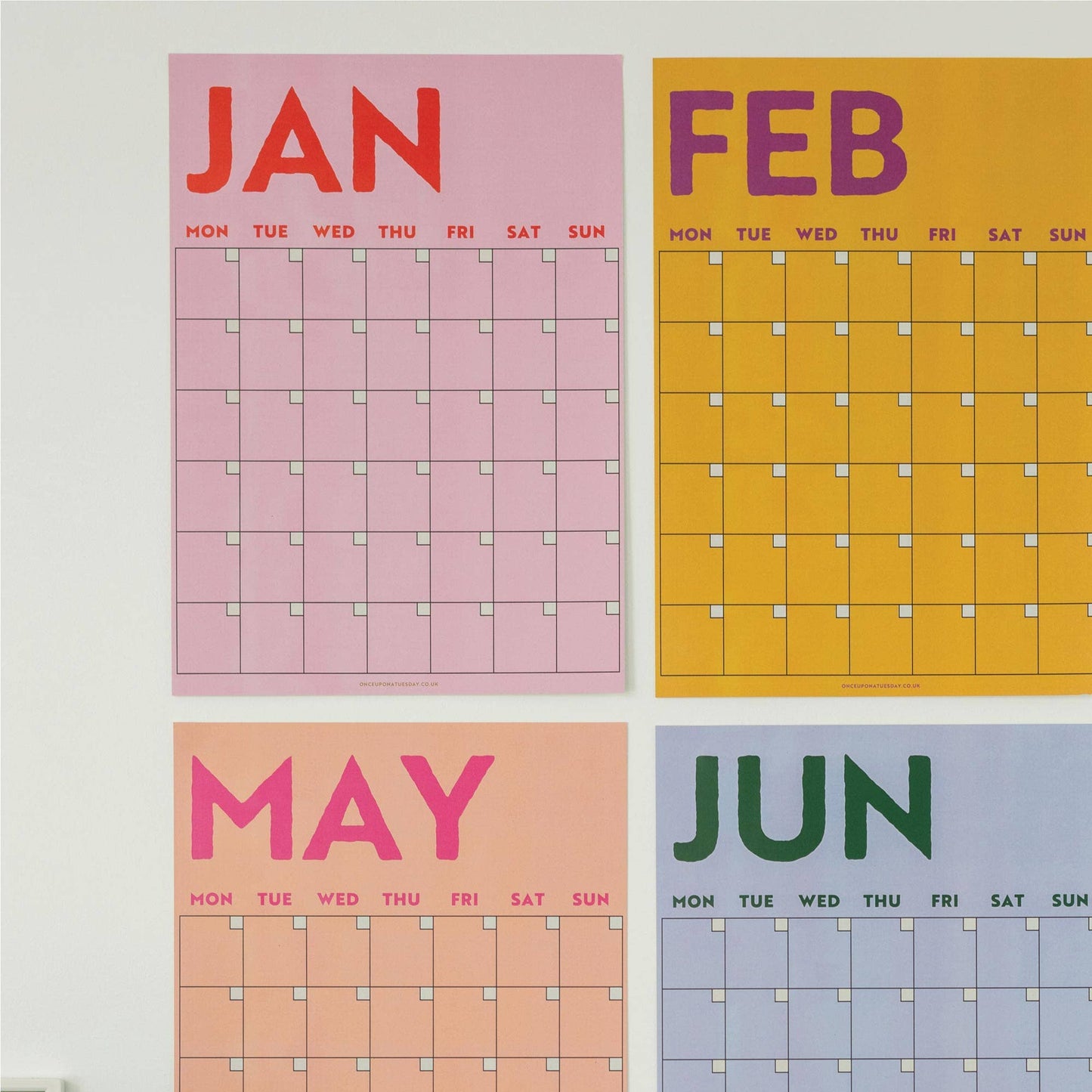 Good Tuesday (Once Upon a Tuesday) - Monthly Undated A3 Wall Planner | 12 Pages | Colourburst