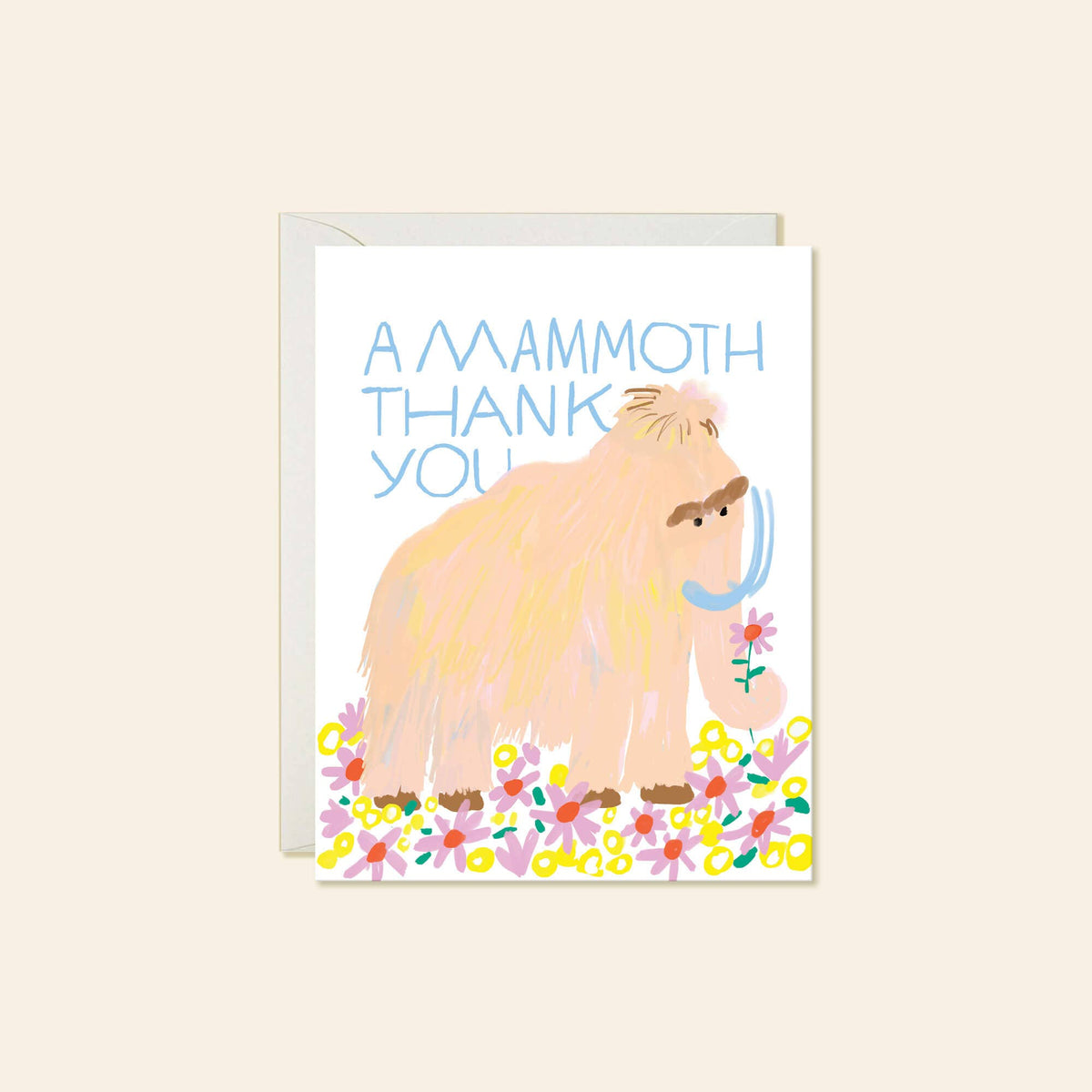 Karen Schipper - Mammoth Thank You - Animal Pun Thank You Card
