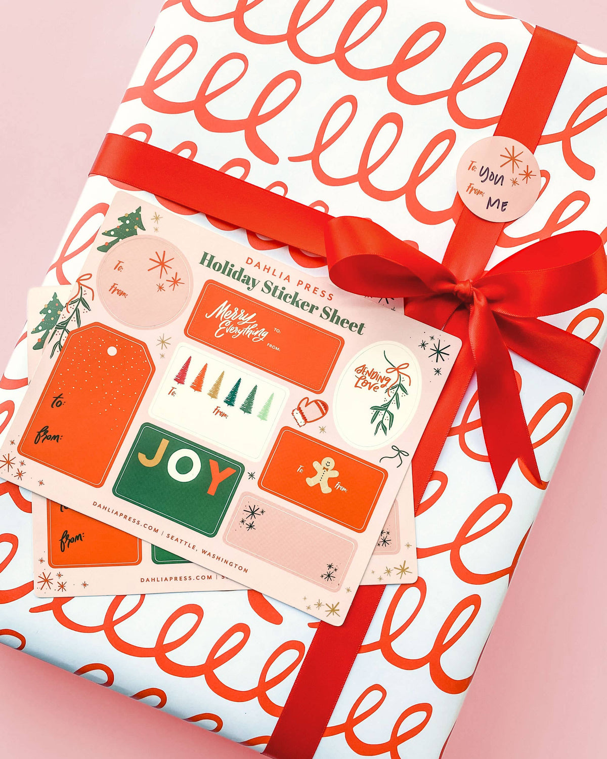 Dahlia Press - Holiday Gift Labels 1, Sticker Tag Sheets