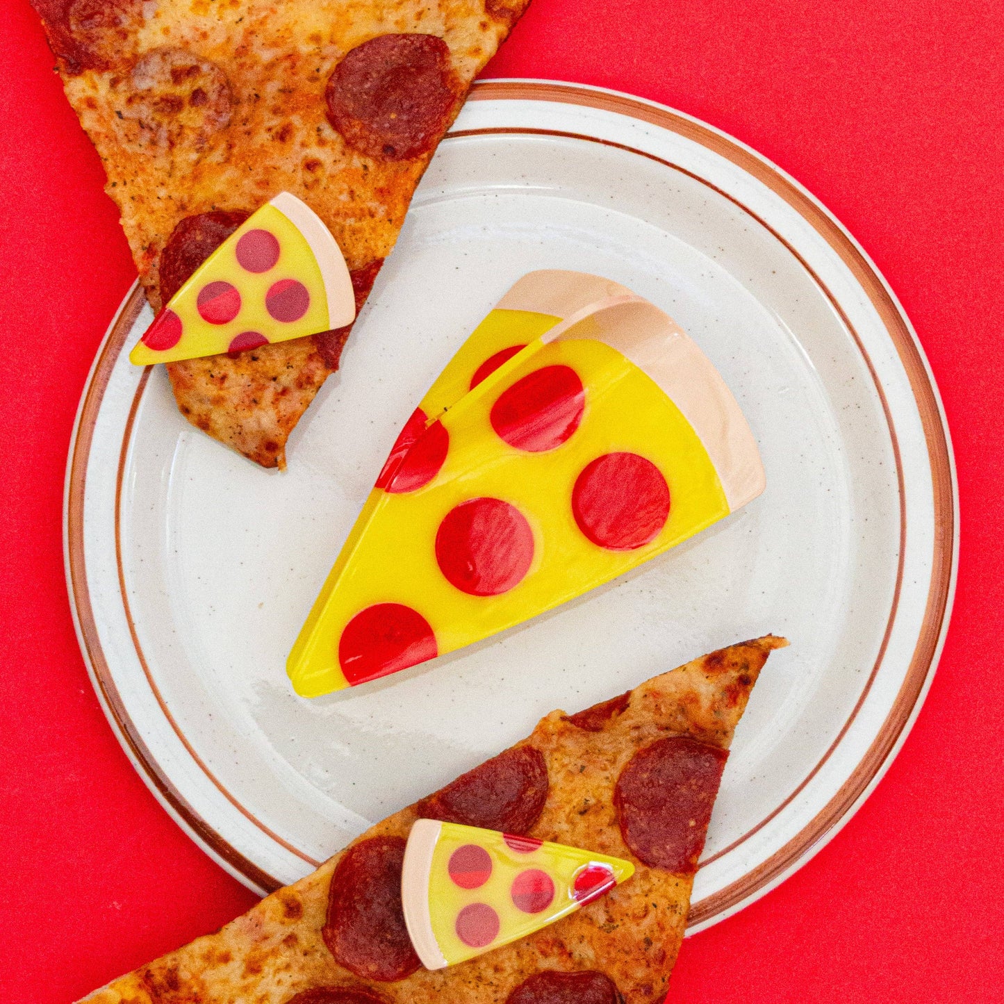 Jenny Lemons - Pizza Alligator Hair Clip Set