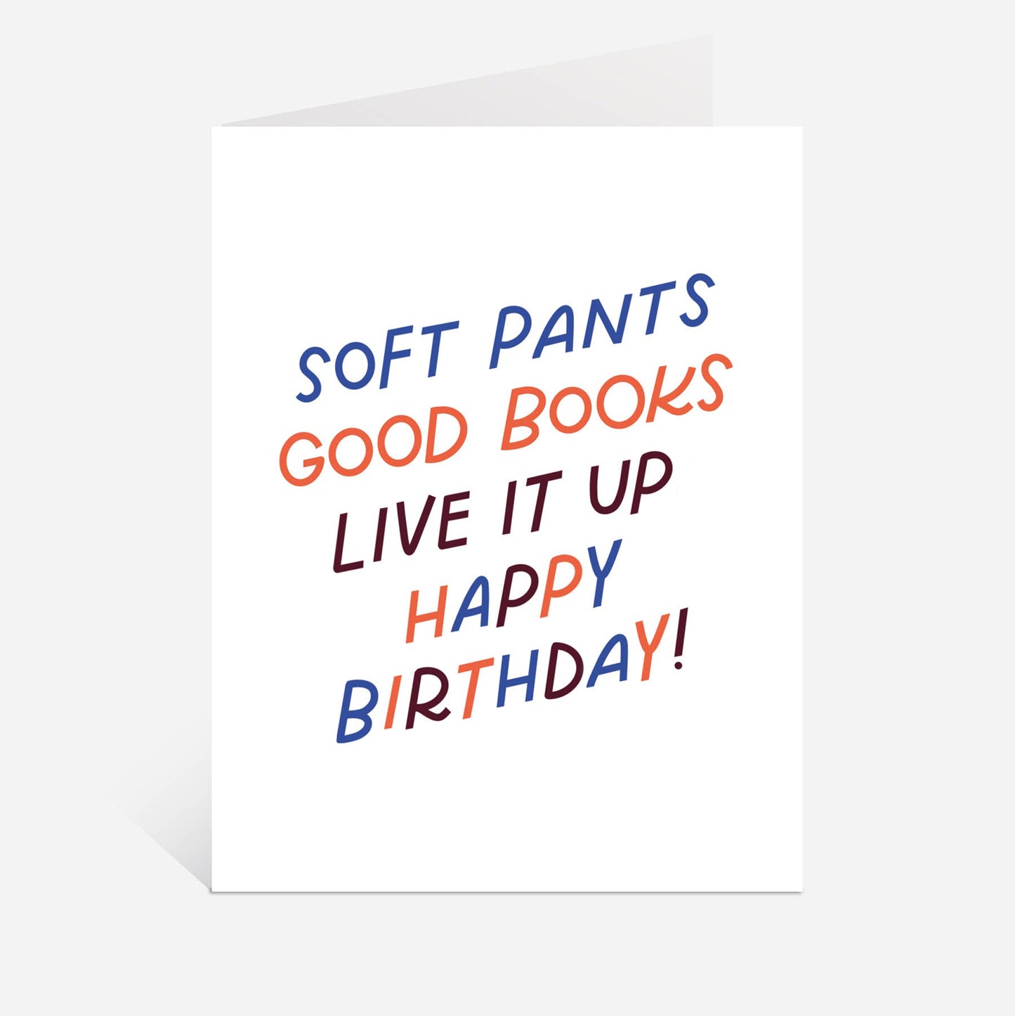 Just Follow Your Art - Live It Up Book Birthday Card | Soft Pants Good Books Bday