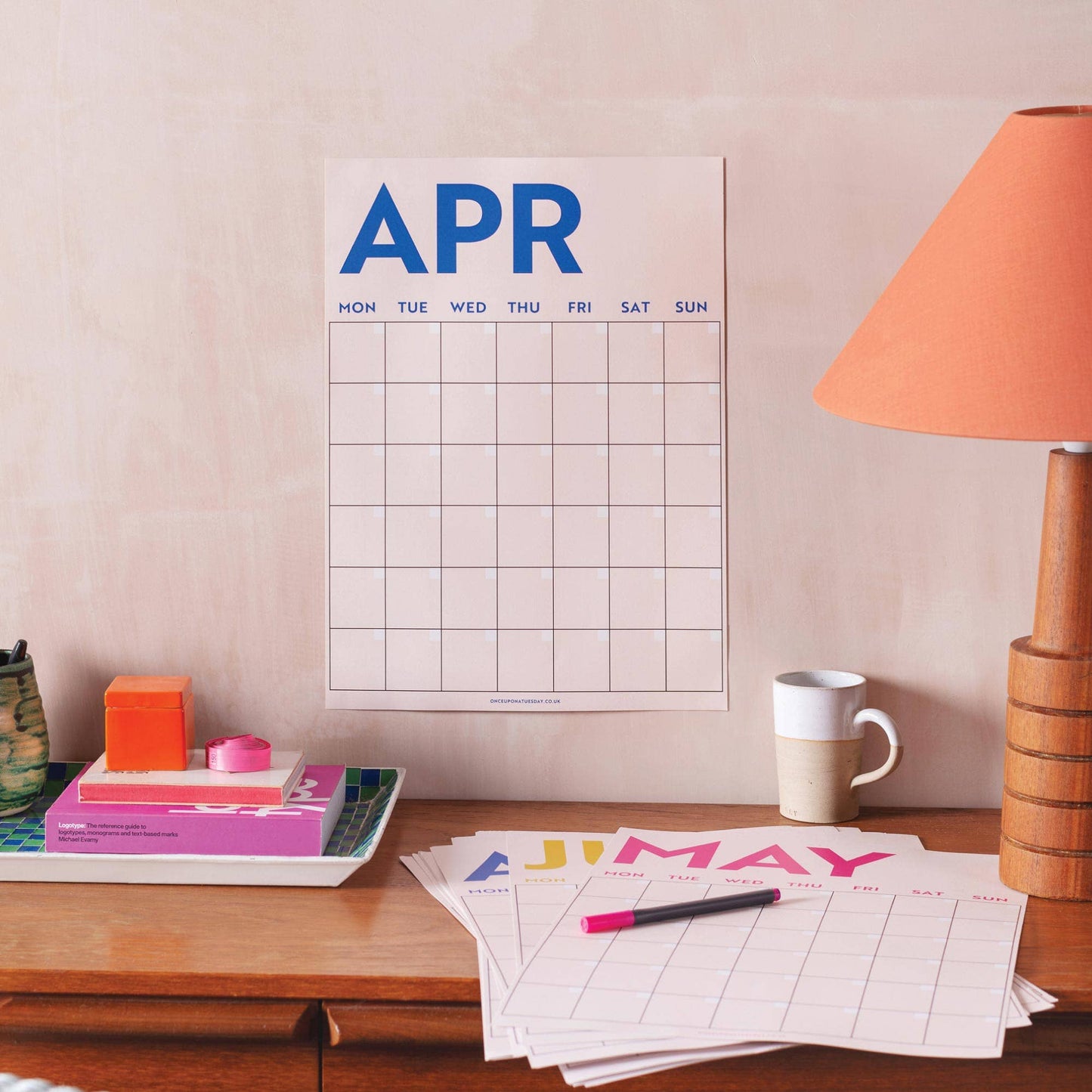 Good Tuesday (Once Upon a Tuesday) - Monthly Undated A3 Wall Planner | 12 Pages | Simply Bright