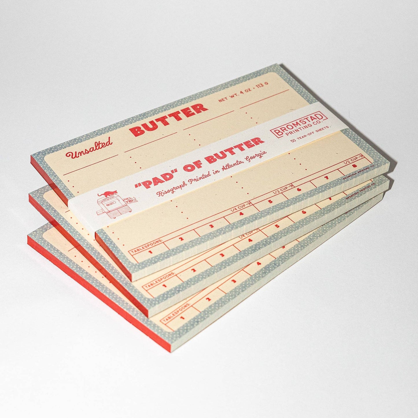 Bromstad Printing Co. - Butter - Risograph Notepad