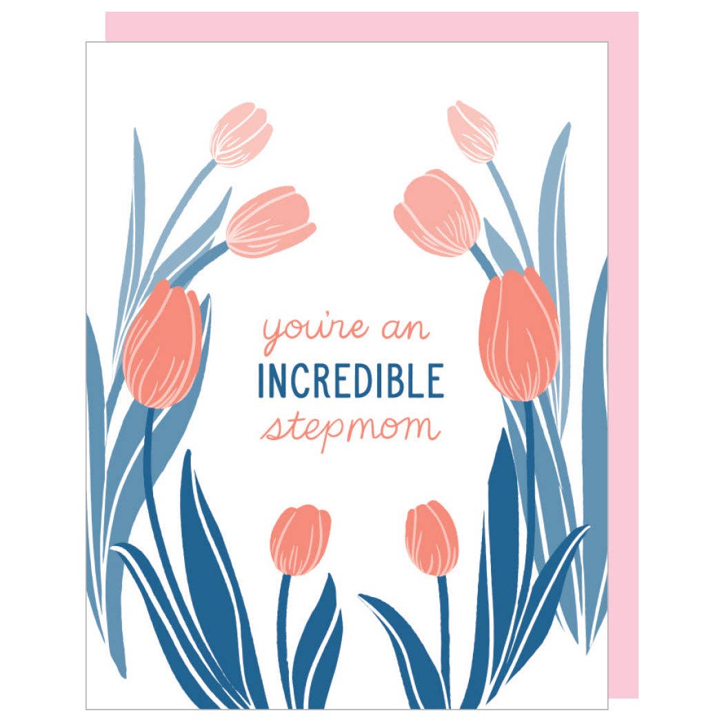 Smudge Ink - Tulips Stepmom Card