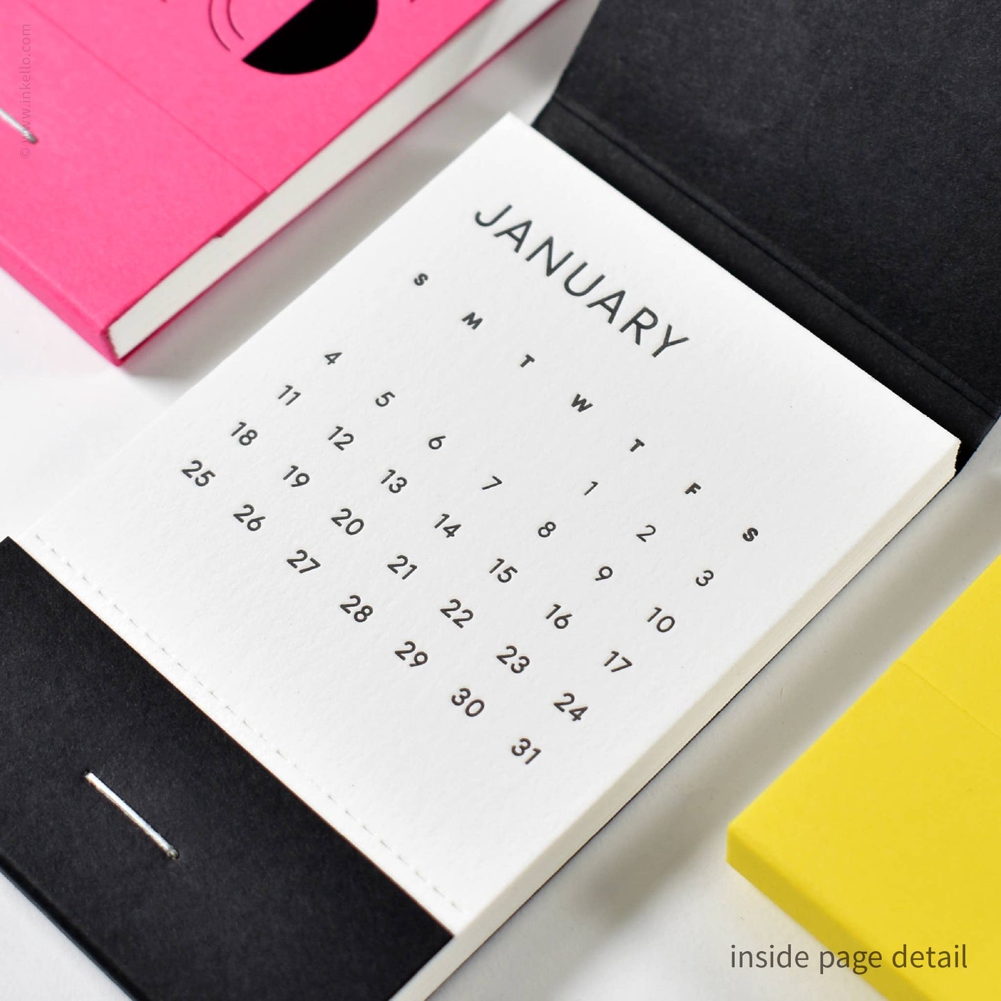 Inkello Letterpress - 2026 Matchbook Calendar™ (#107): Black