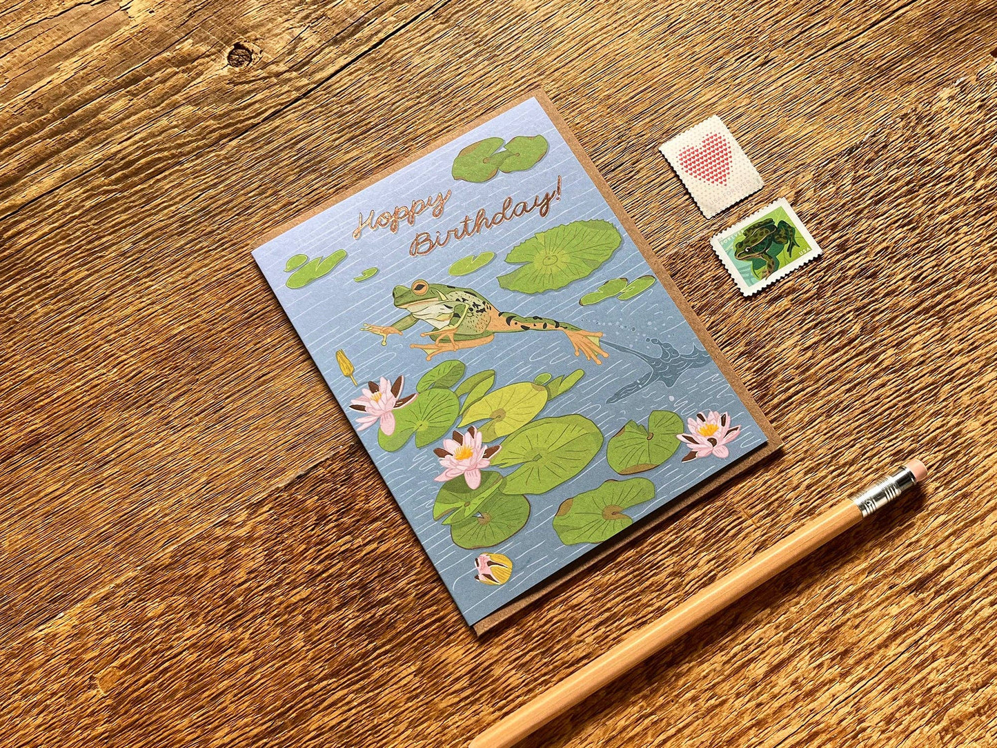 Noteworthy Paper & Press - Hoppy Birthday Frog Card