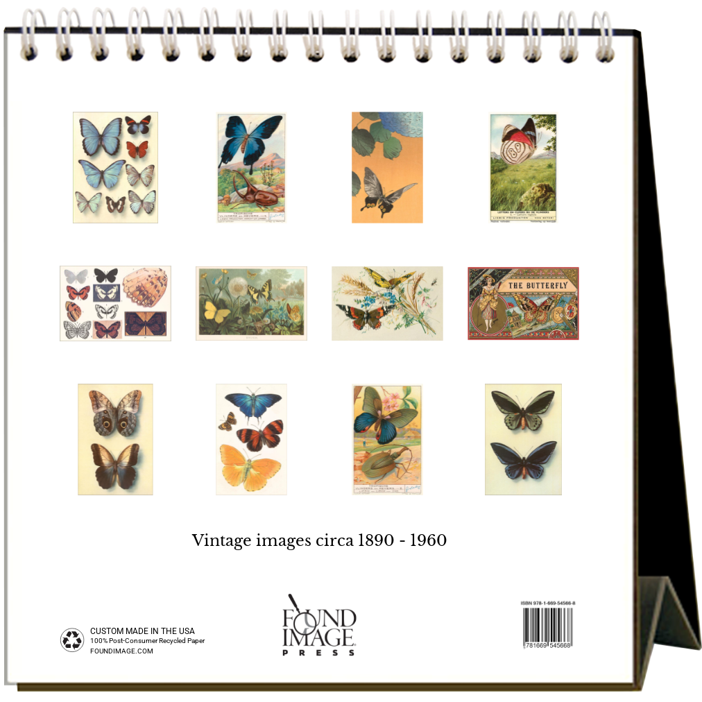 Found Image Press - Butterflies 2026 Desk Calendar
