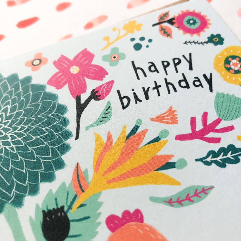 Honeyberry Studios - Chicken on Bicycle Birthday Greeting Card