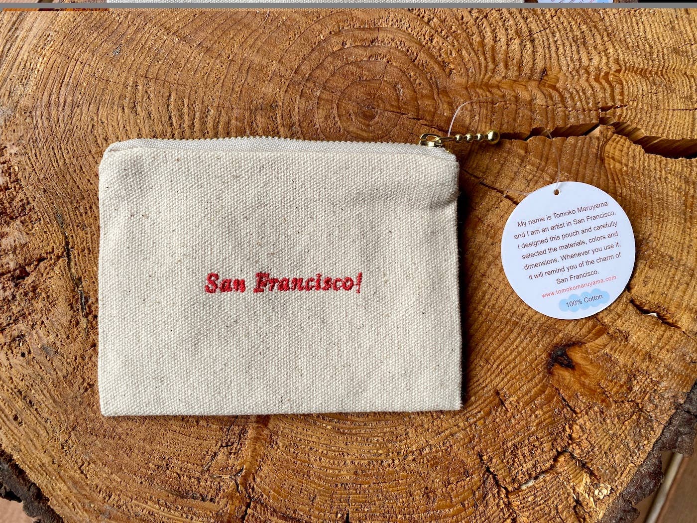 Tomoko Maruyama - Embroidered San Francisco Golden Gate Twins Coin Purse