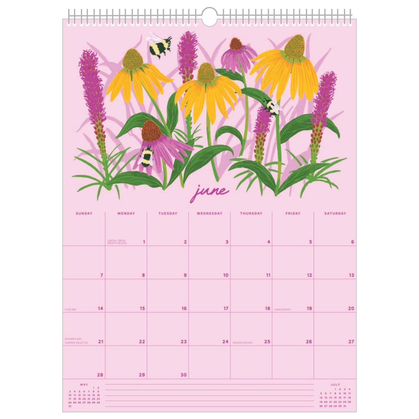 Smudge Ink - 2026 Wildflower Wall Calendar