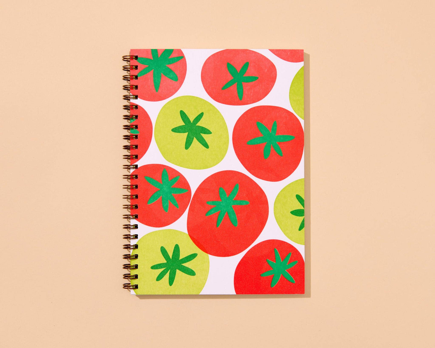And Here We Are - Tomato Letterpress A5 Spiral Notebook - Made in USA - Foodie, Fruit, Vegetable, Garden, Cooking, Recipe Journal - Summer, Back to School, Dinner Party, Housewarming Gift, Christmas Gift, Stocking Stuffer