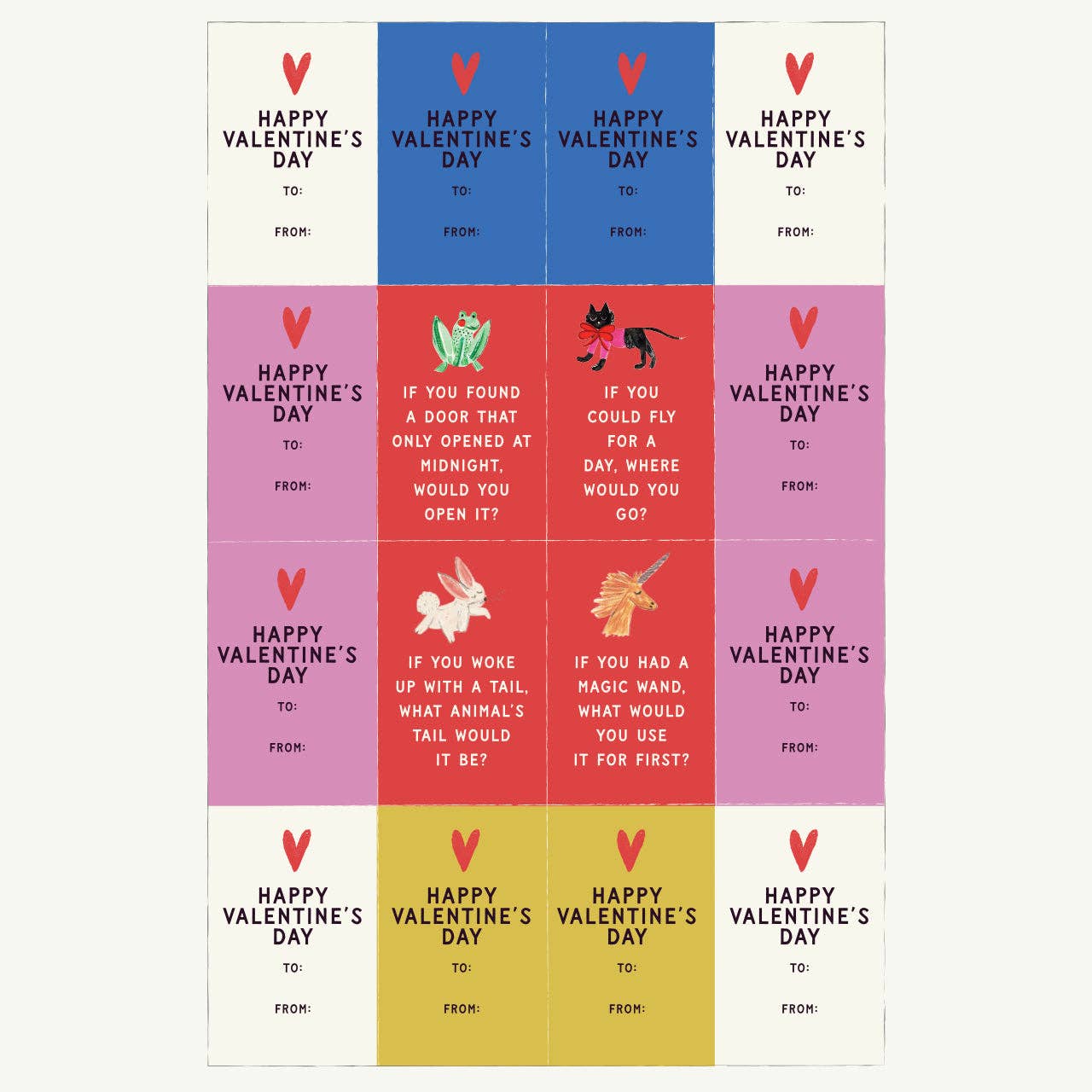 Mr. Boddington's Studio - NEW: Would You Rather - Class Set of 32 Valentines