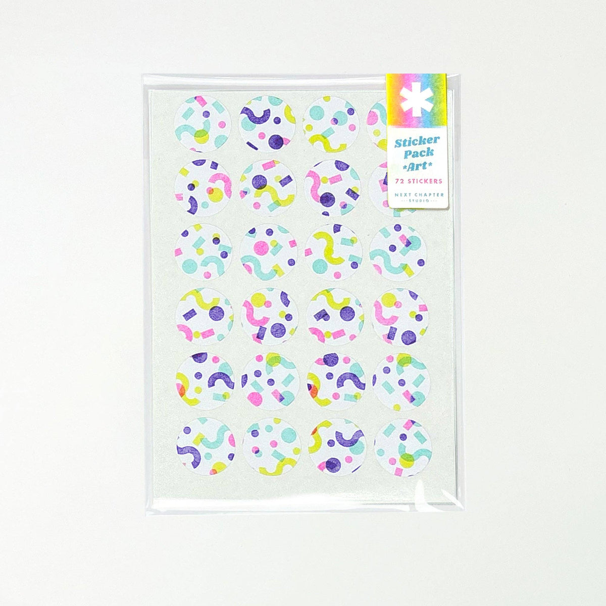 Next Chapter Studio - Sticker Pack - 1" Circles - Art: No Hanger / Smiley Faces