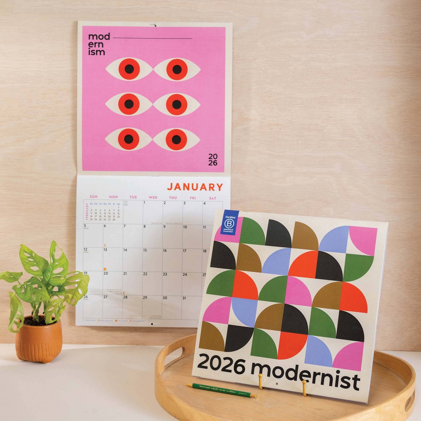 Good Tuesday (Once Upon a Tuesday) - 2026 Wall Calendar | Modernist Abstract Art | Sunday Start