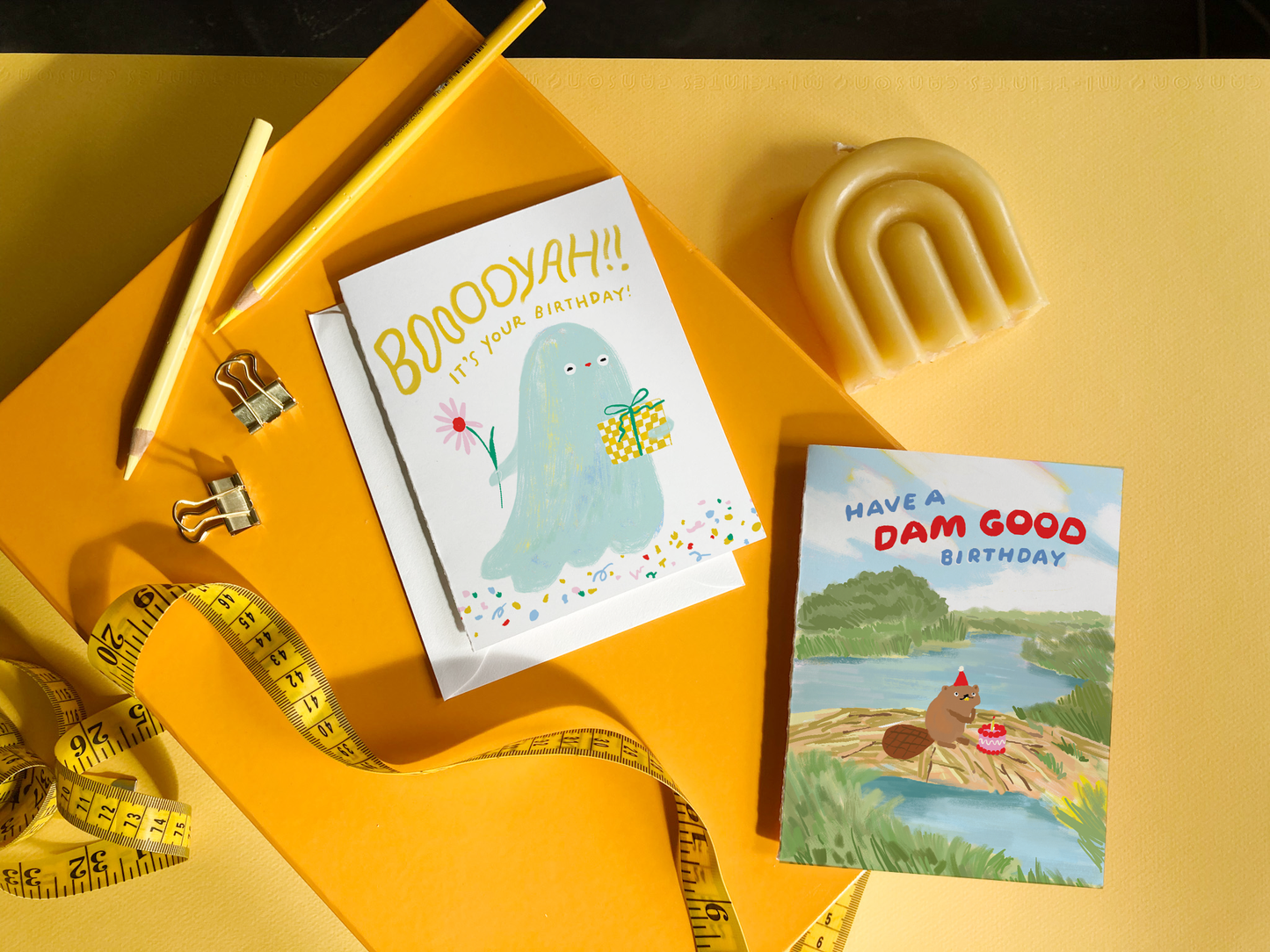 Karen Schipper - Booyah Birthday Card - Funny Ghost Birthday Card