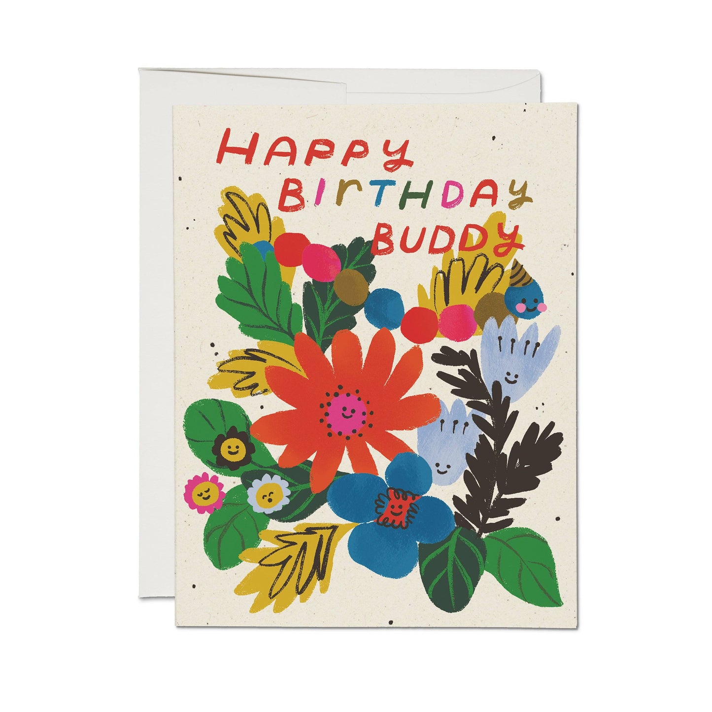 Red Cap Cards - Birthday Buddies greeting card: Single