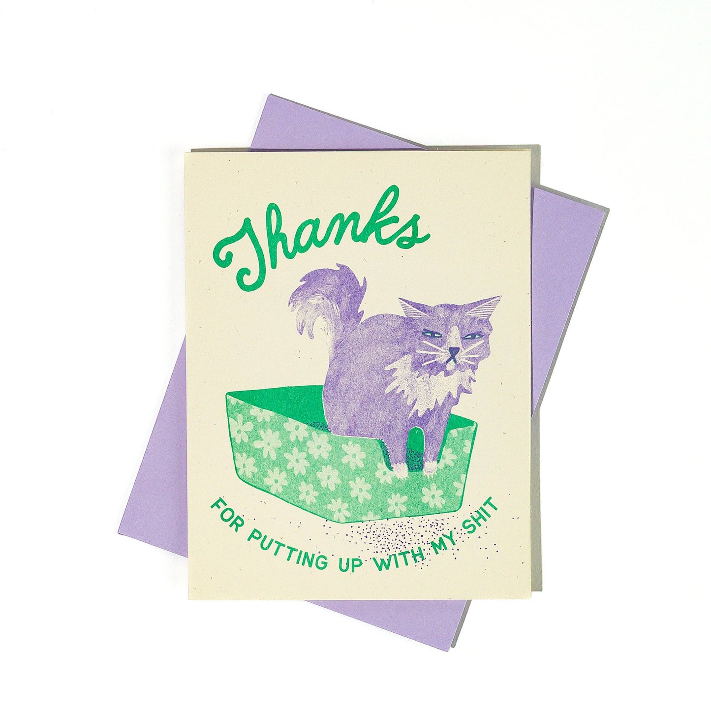 Bromstad Printing Co. - Thanks For Putting Up With My Shit - Risograph Card