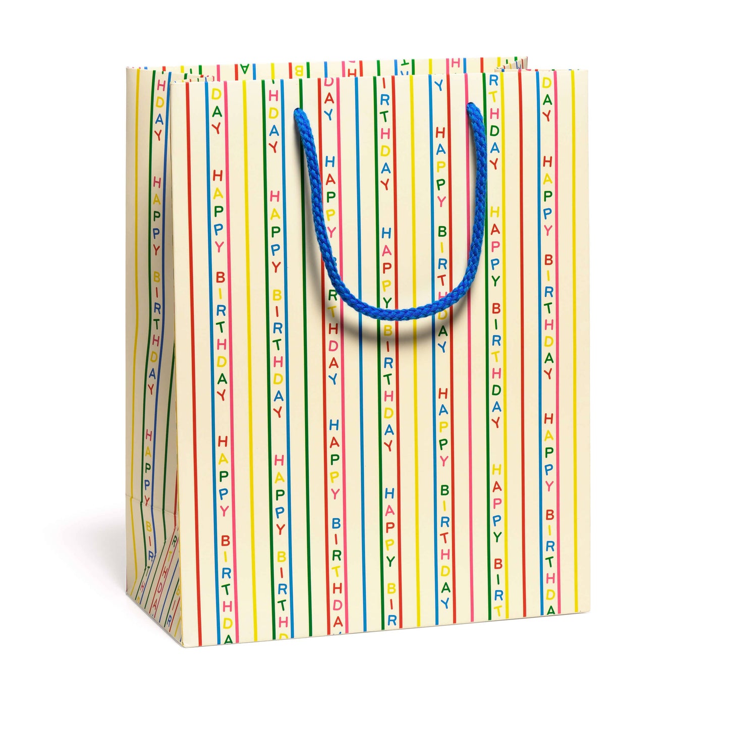 Red Cap Cards - Birthday Stripes gift bags: Medium