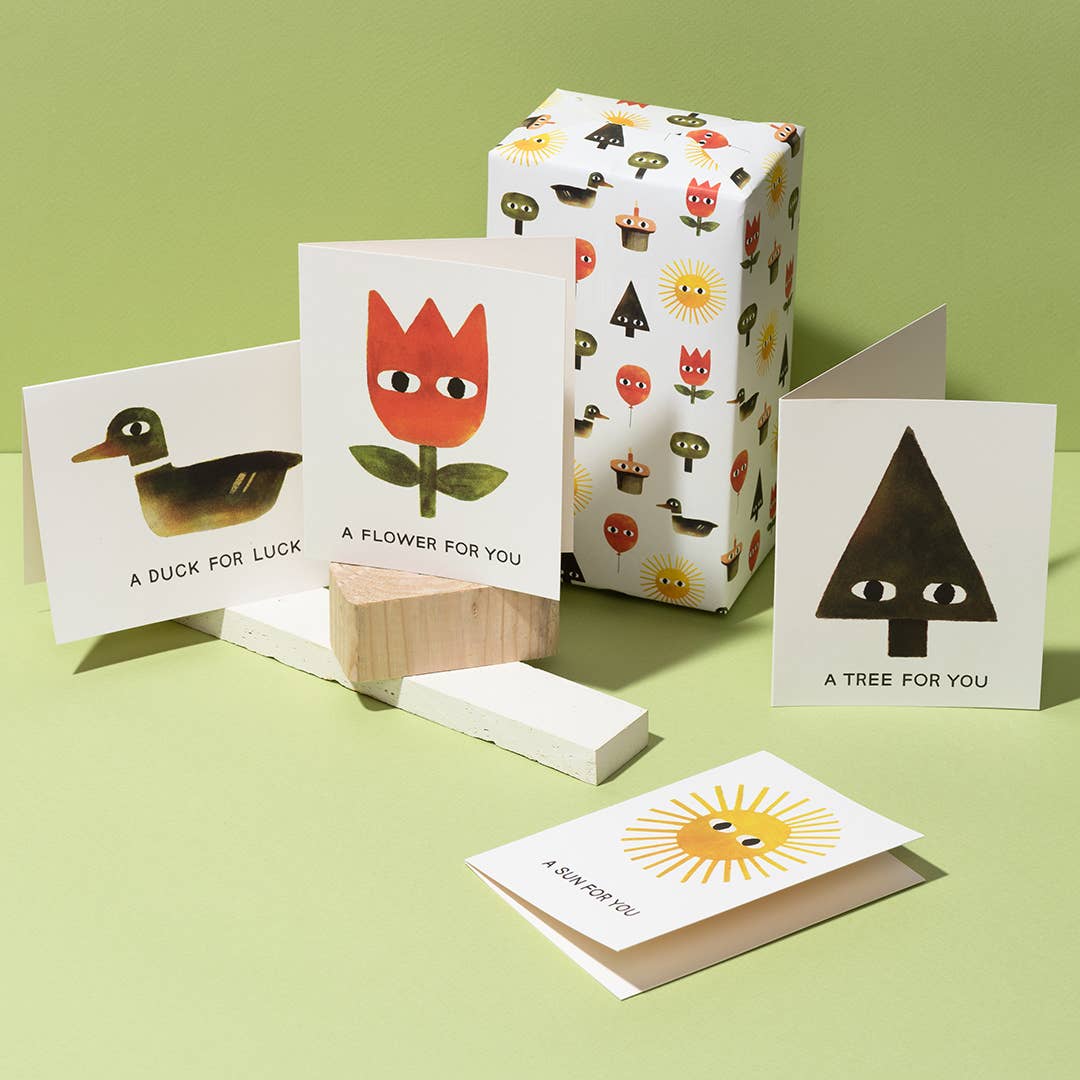 Red Cap Cards - A Flower friendship greeting card: Singles