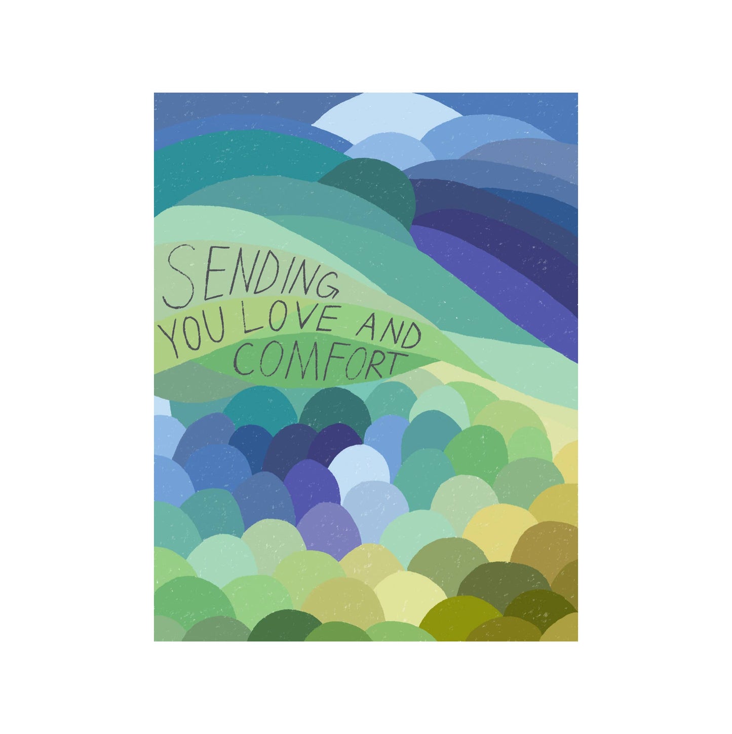 Courtney Beyer Design - Sending Comfort Hills Greeting Card