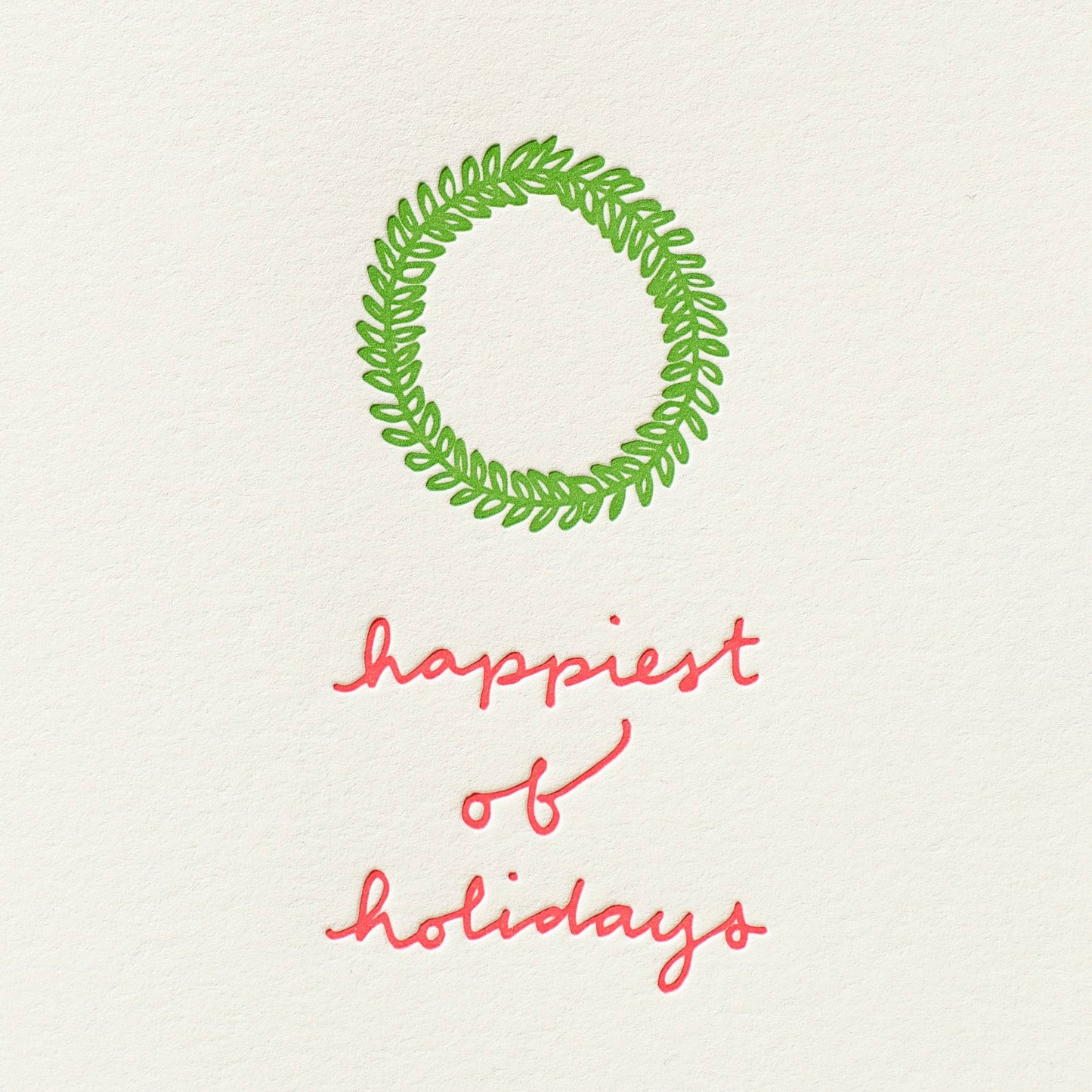 Shorthand Press - Happiest Of Holidays - Letterpress Greeting Card: Box Set