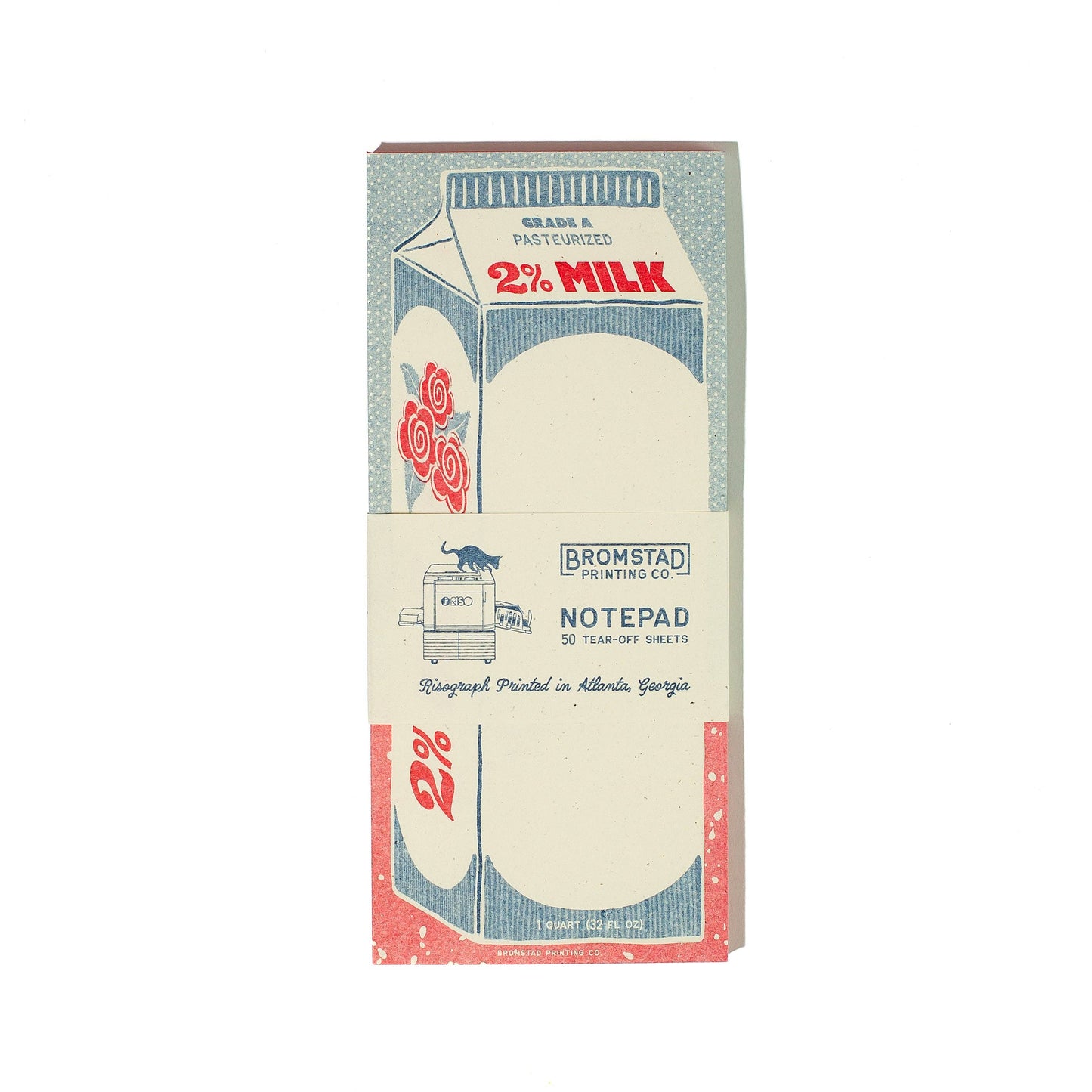 Bromstad Printing Co. - 2% Milk - Risograph Notepad