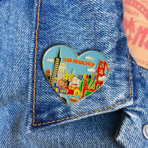 THE FOUND - San Francisco Skyline Heart Pin