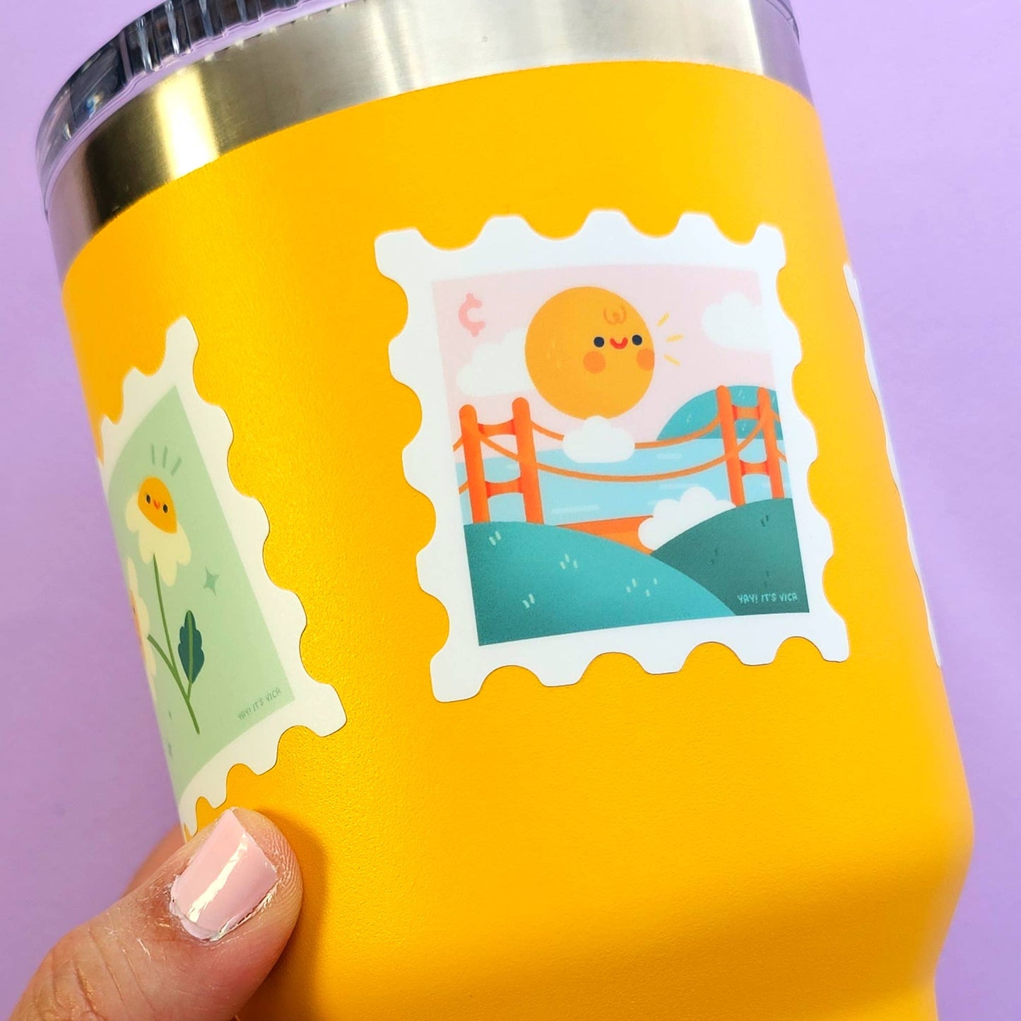 Yay! It's Vica - Golden Gate Bridge Stamp Sticker