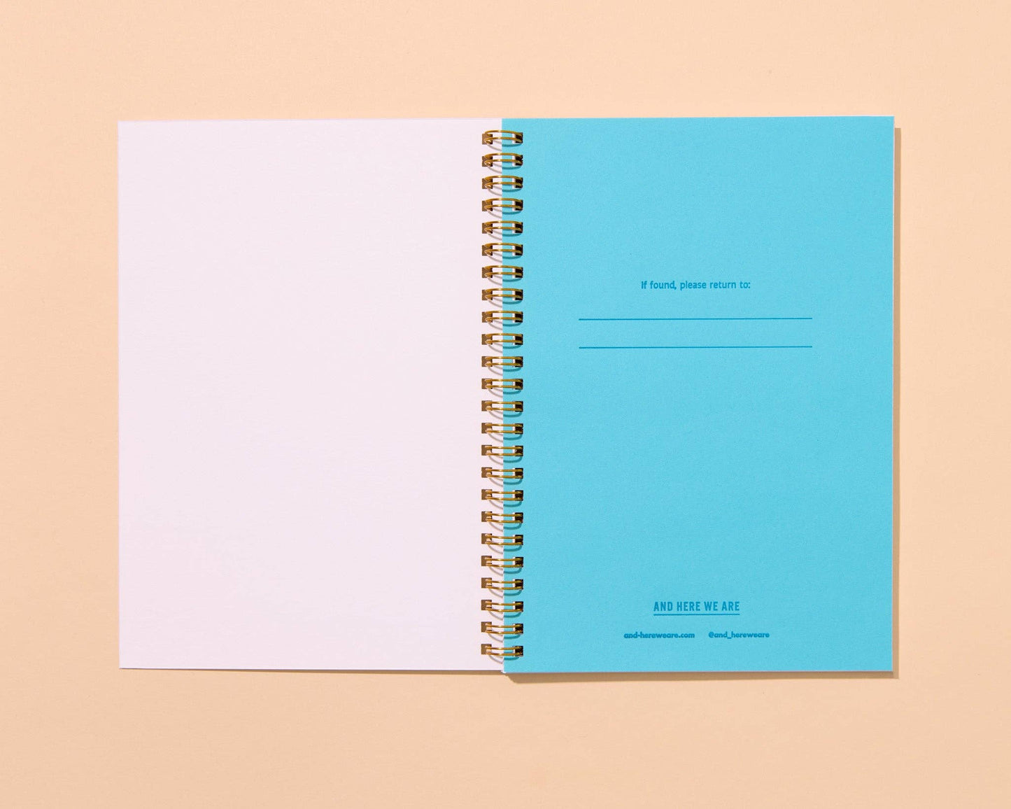 And Here We Are - Bows Letterpress Spiral Notebook - Coquette - Made in USA