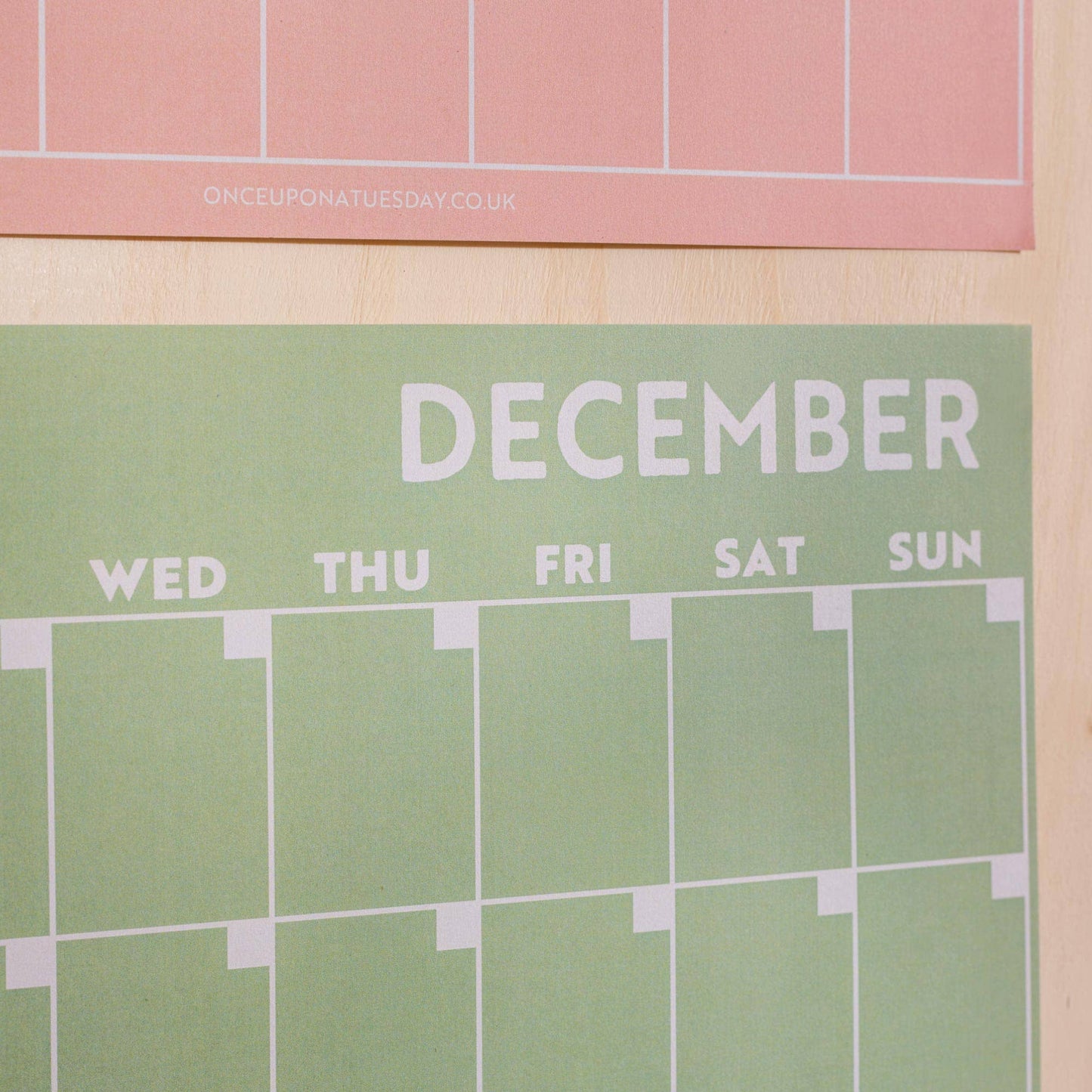 Good Tuesday (Once Upon a Tuesday) - Monthly Undated A3 Wall Planner | 12 Pages | Peachy Hues