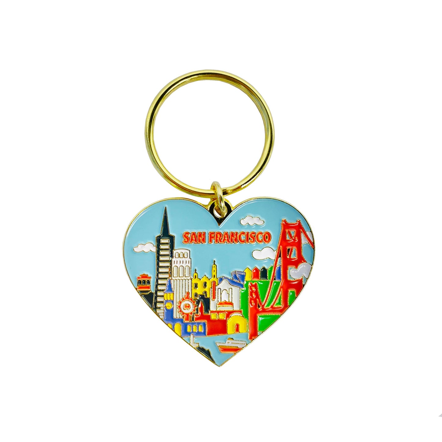 THE FOUND - San Francisco Skyline Heart Keychain