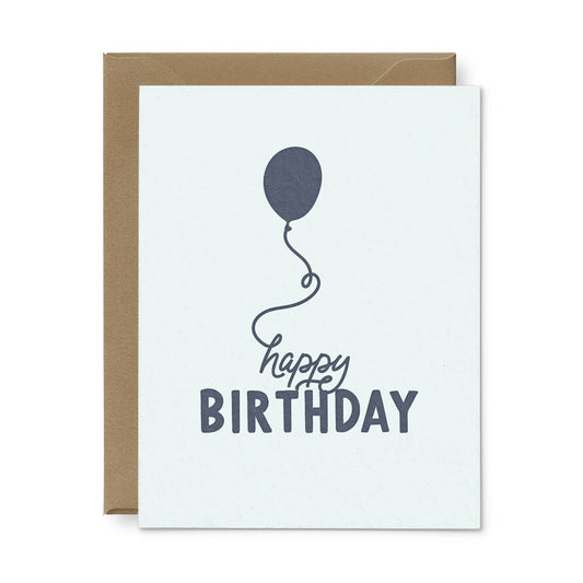 Ruff House Print Shop - Happy Birthday Balloon Greeting Card - Single