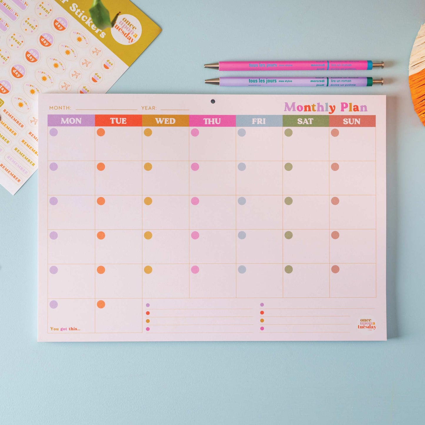 Good Tuesday (Once Upon a Tuesday) - A4 Monthly Planner Pad | You Got This