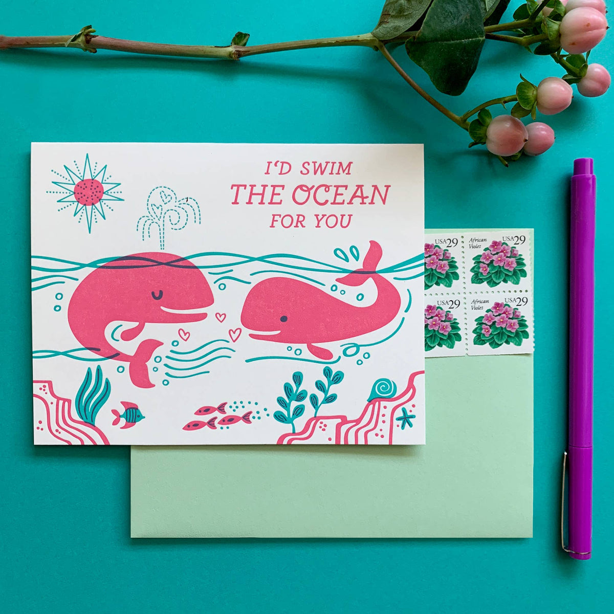 Paper Parasol Press - Swim the Ocean Card