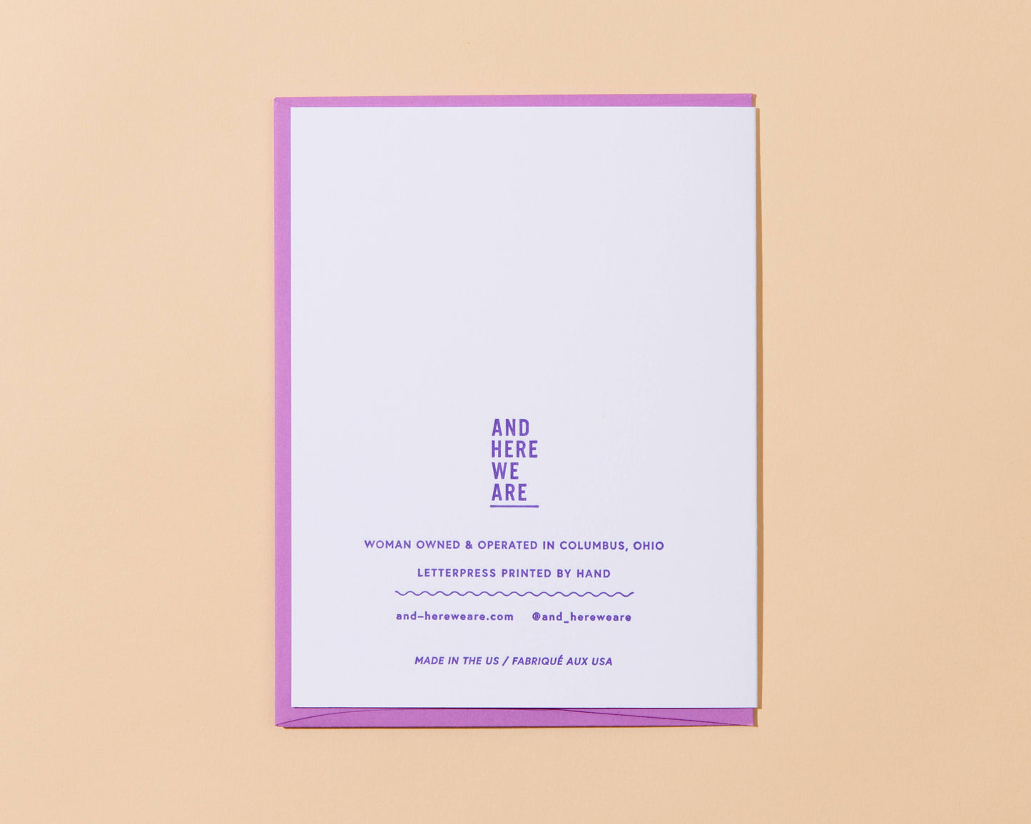 And Here We Are - Babe Alert Letterpress Greeting Card - New Baby, Baby shower- Made in USA