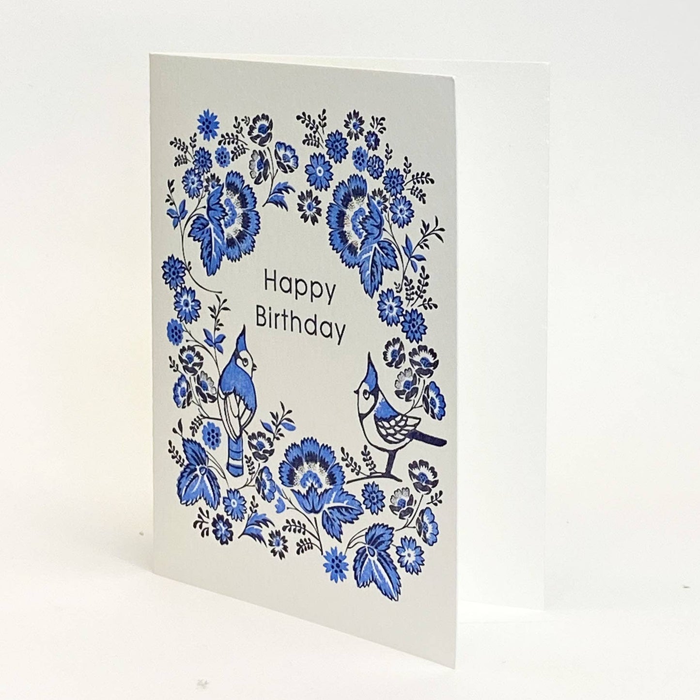 Ilee Papergoods - Bluejay Happy BD Letterpress A2 card