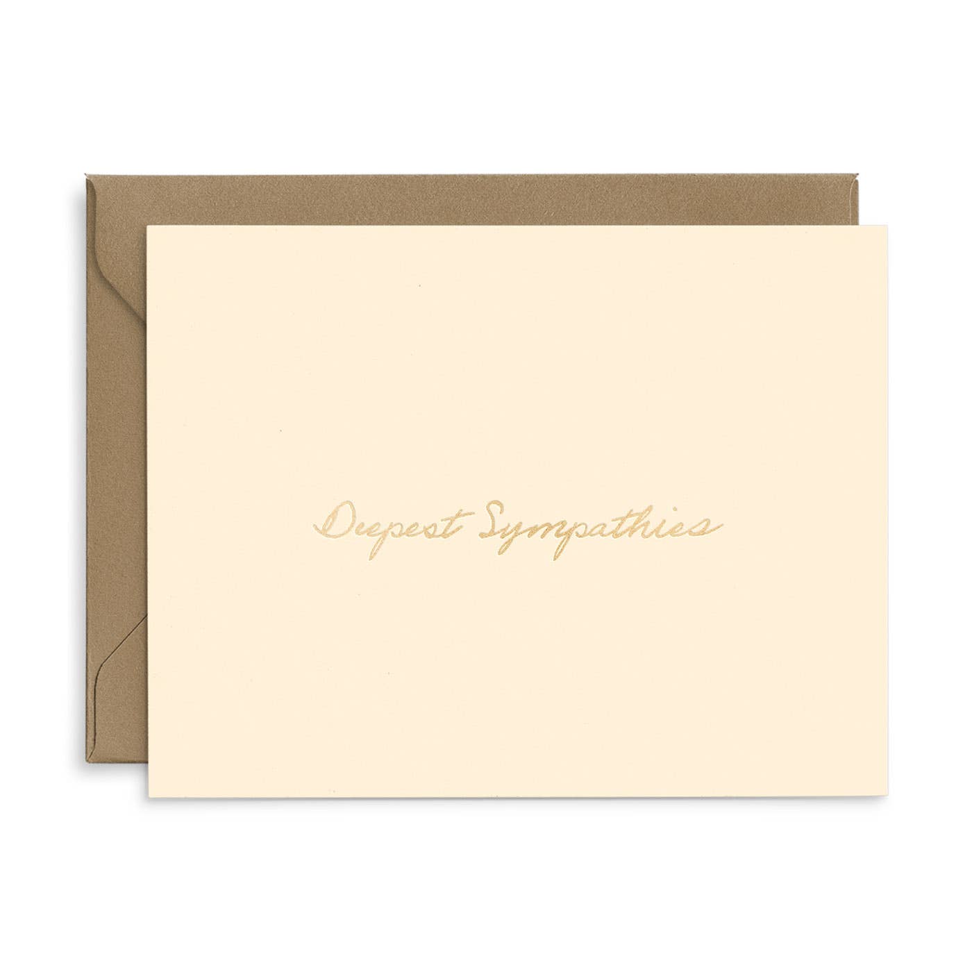 Ruff House Print Shop - Deepest Sympathies Script Greeting Card