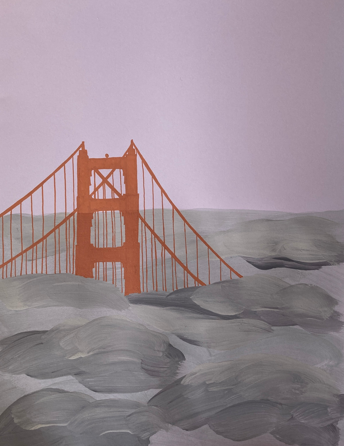 Bridget Watson Payne - GGB Foggy Postcard