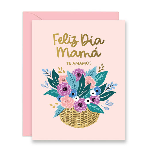 Lucy Loves Paper - Feliz Dia Mamá| Gold Foil Card For Mom in Spanish