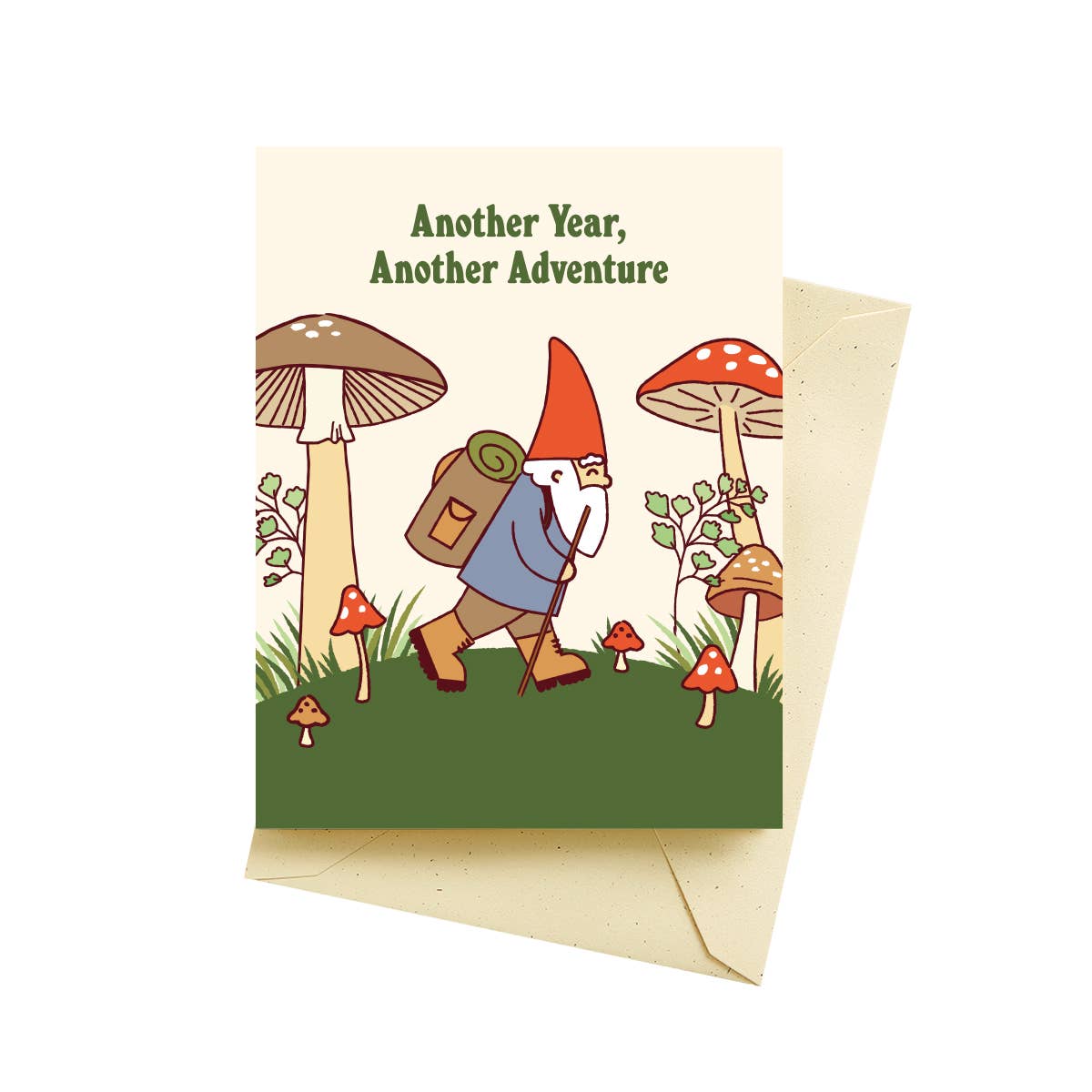 Seltzer Goods - Gnome Hiking Birthday Card