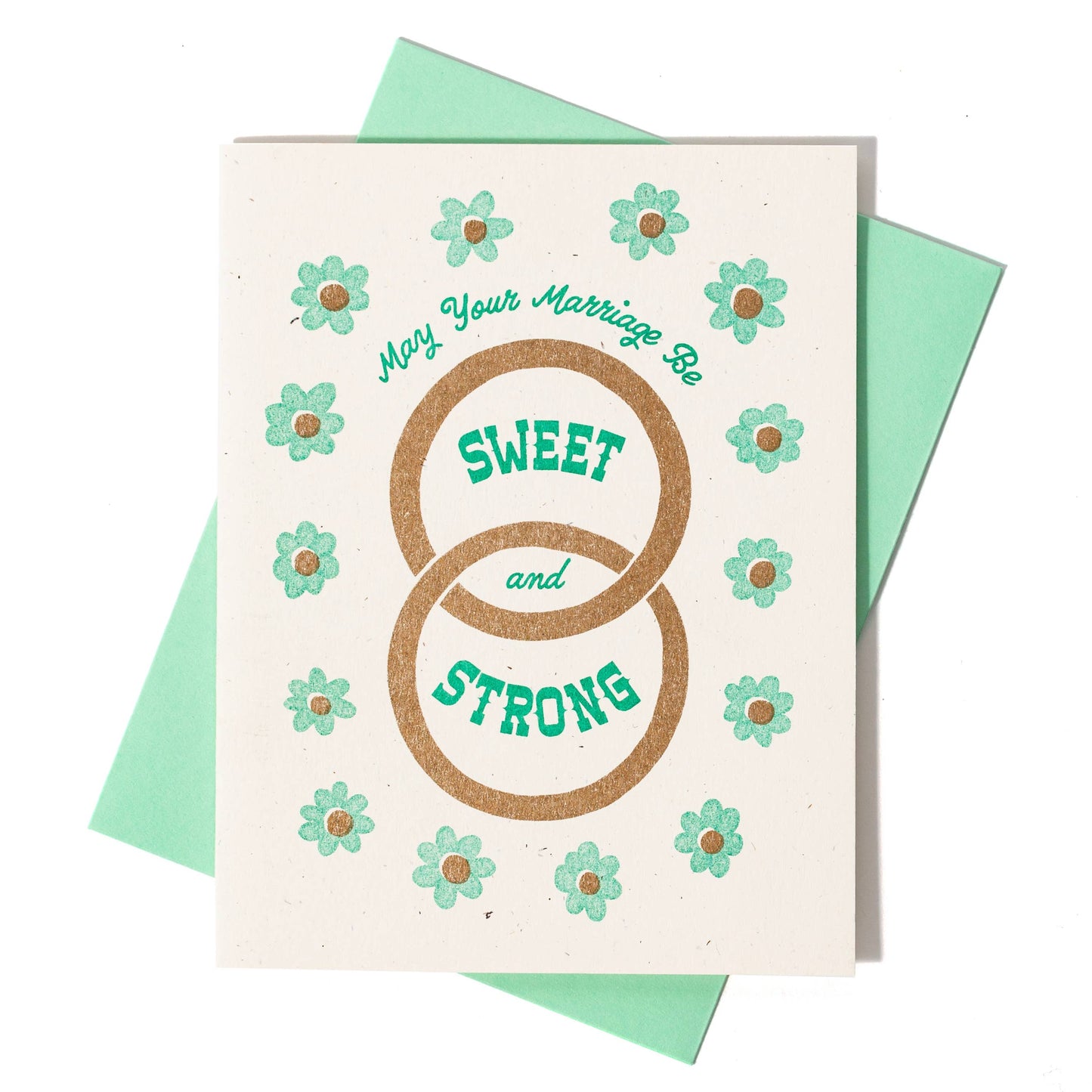 Bromstad Printing - Sweet & Strong Marriage - Risograph Greeting Card