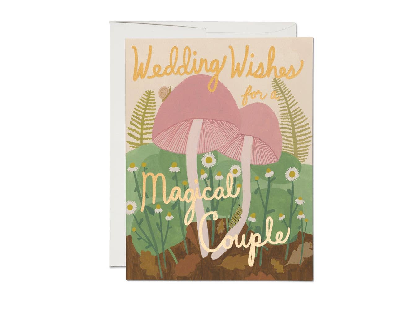 Red Cap Cards - Magical Couple wedding greeting card
