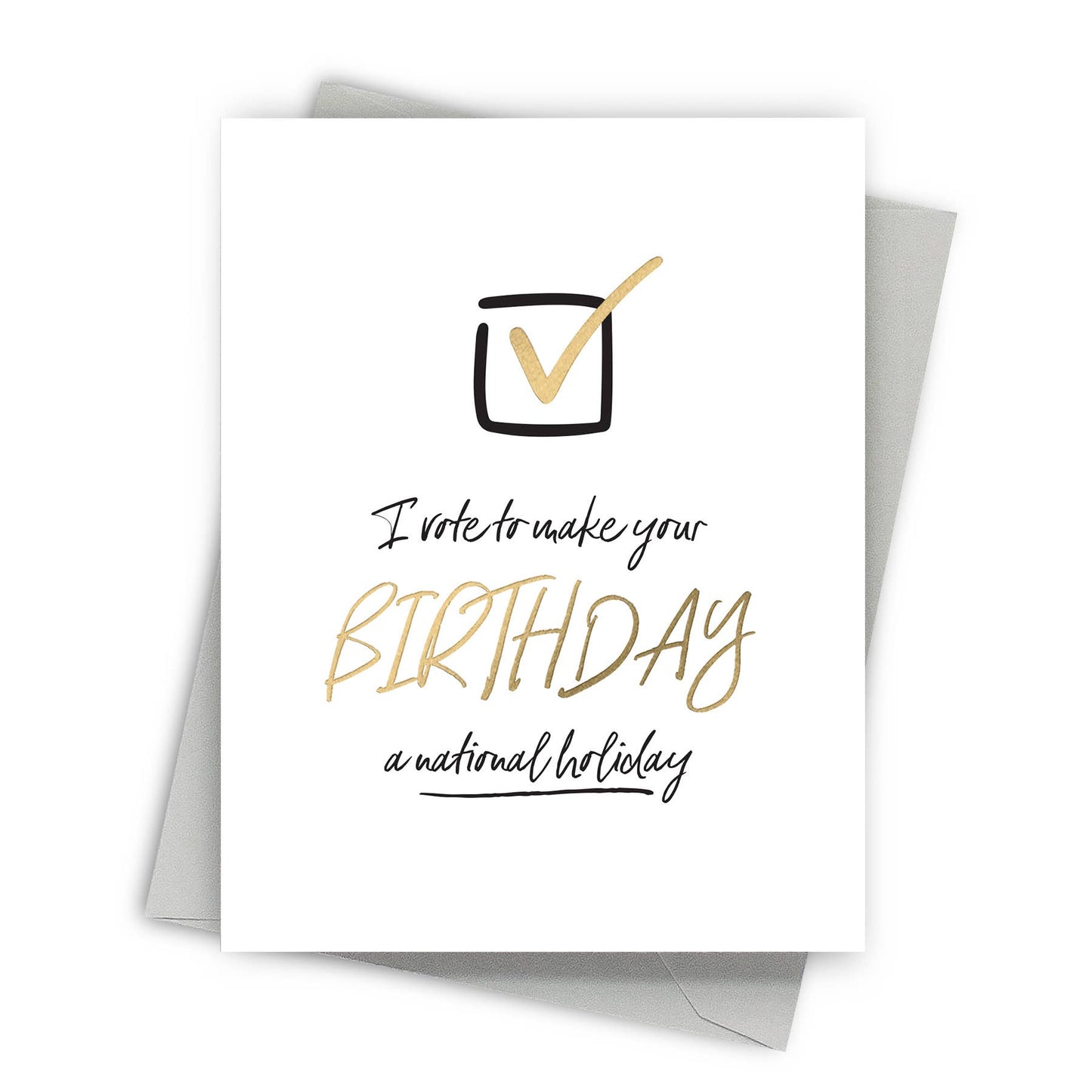 Fine Moments - Birthday Vote - Modern Birthday Greeting Cards